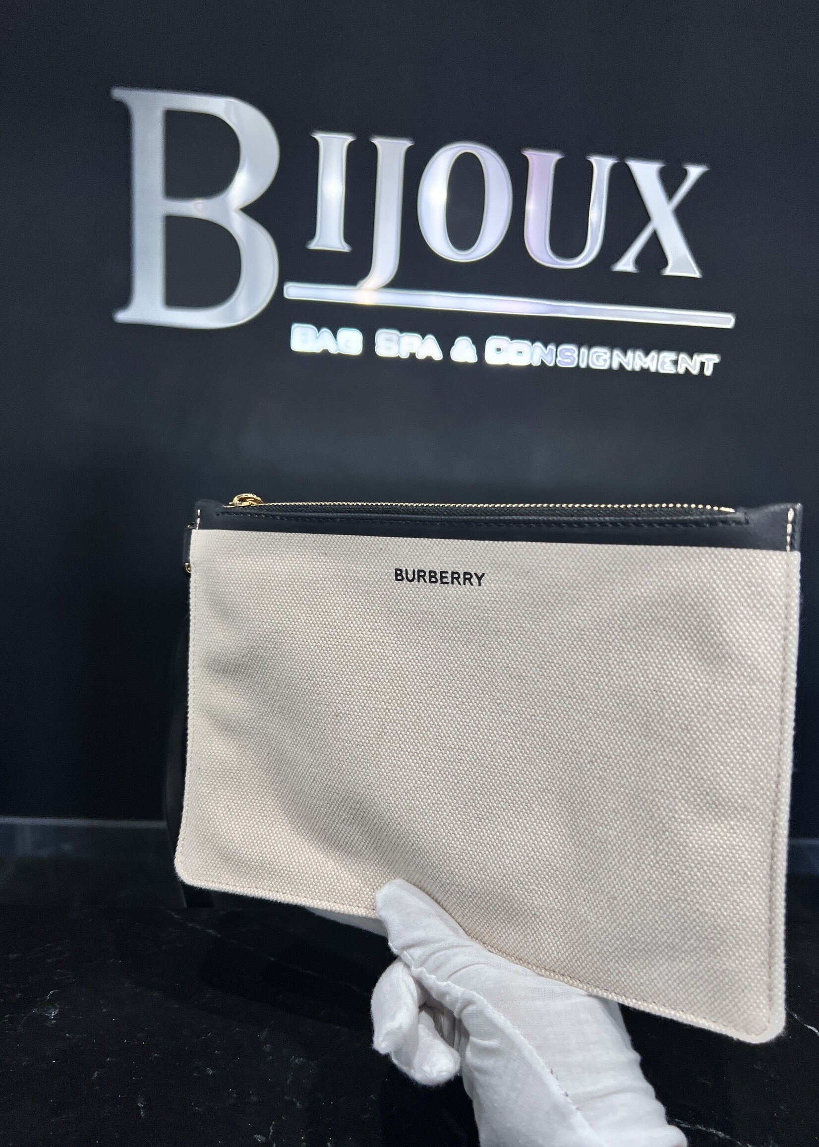 Burberry SOLD - Burberry Canvas Medium Belt Tote