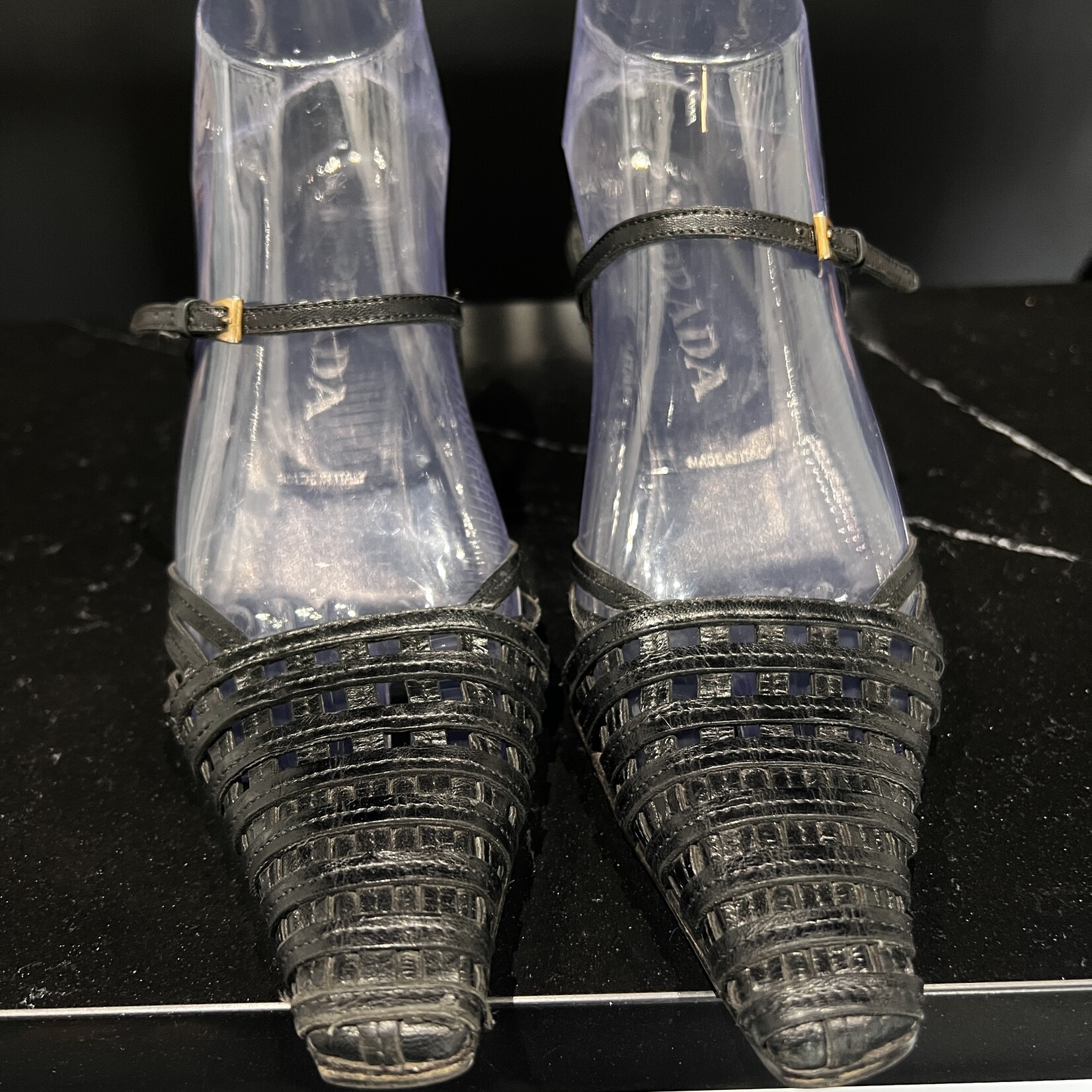 Prada Prada Woven Kitten Heels - 35.5