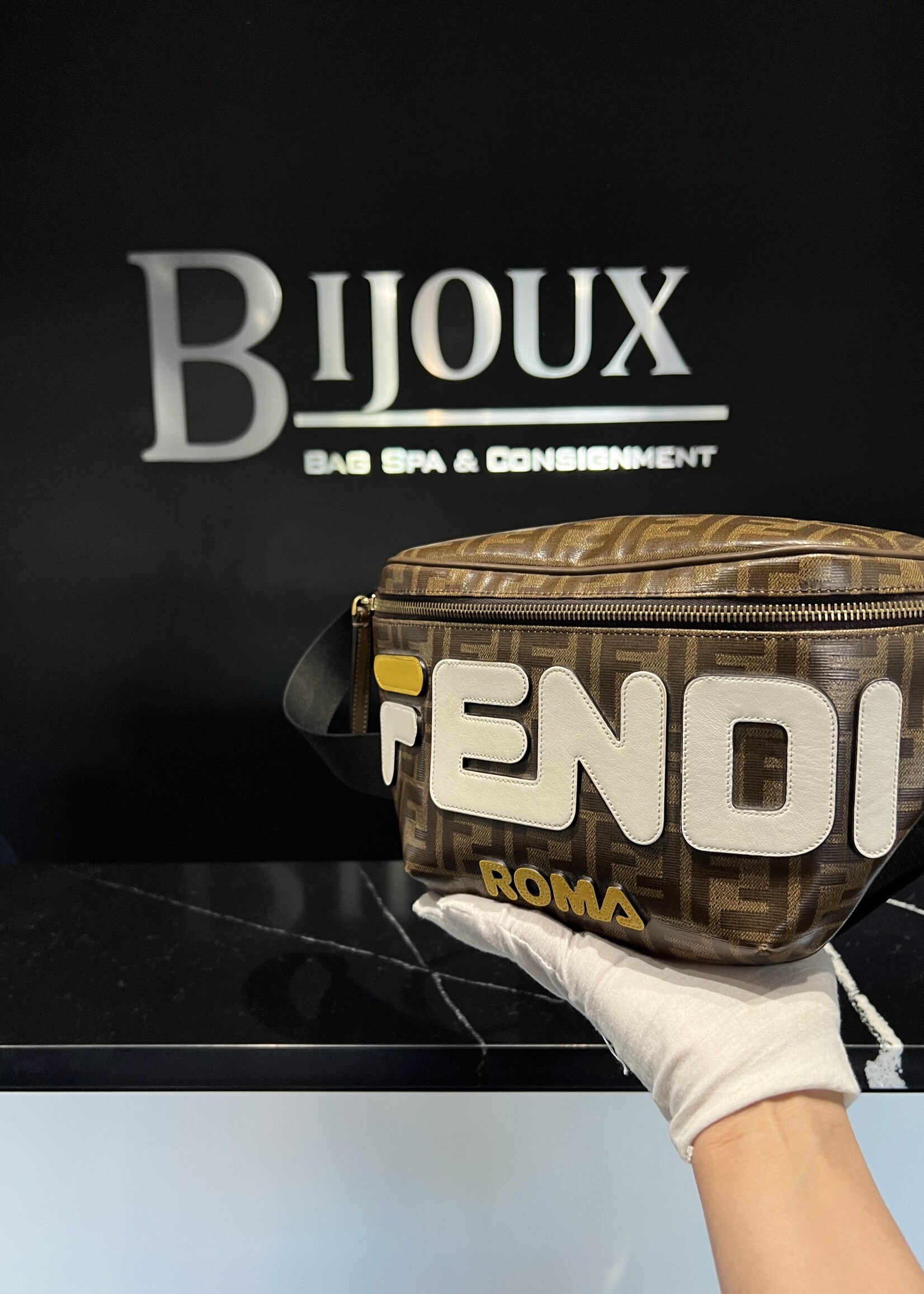 SOLD- Fendi x Fila Spalmati Mania Belt Bag