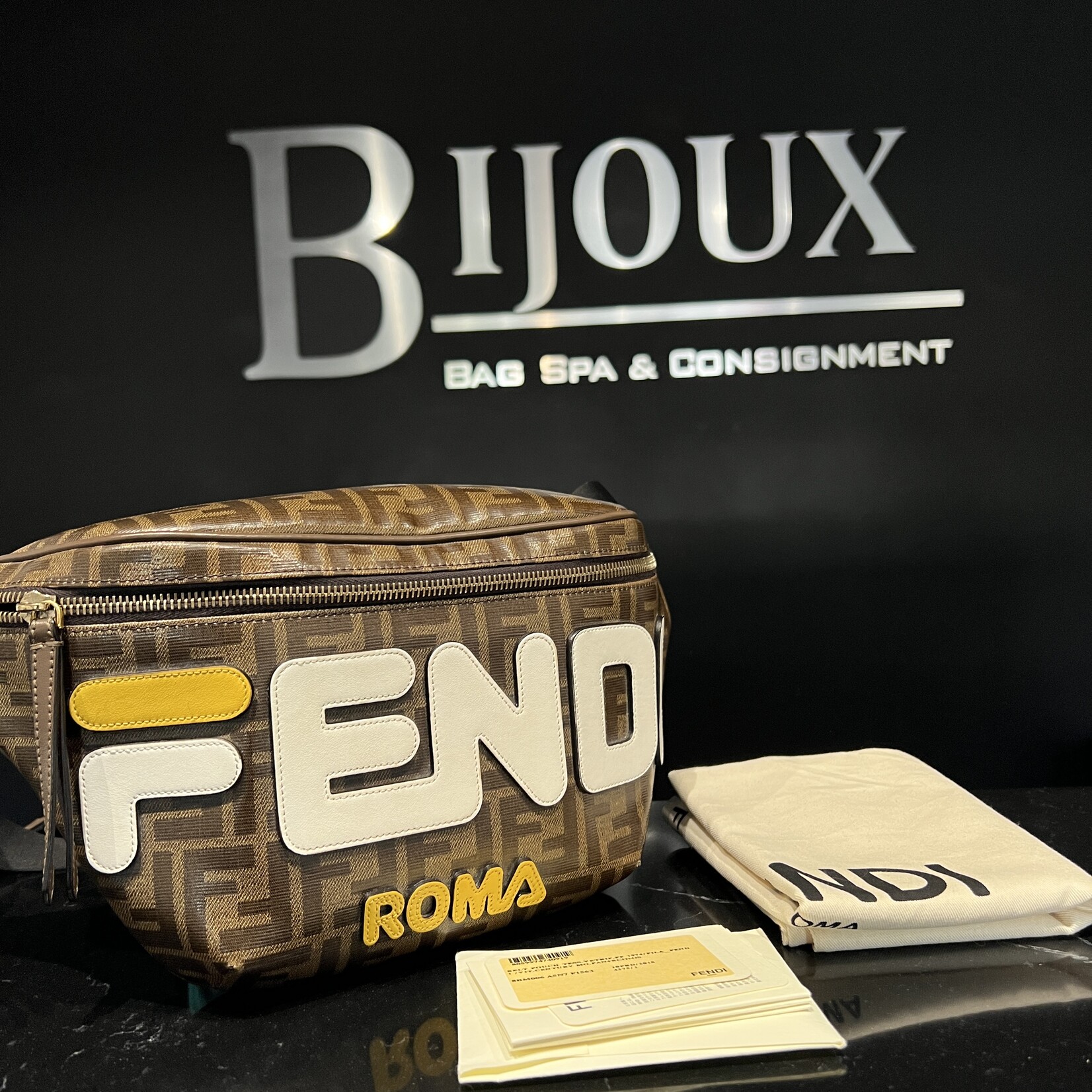 SOLD- Fendi x Fila Spalmati Mania Belt Bag