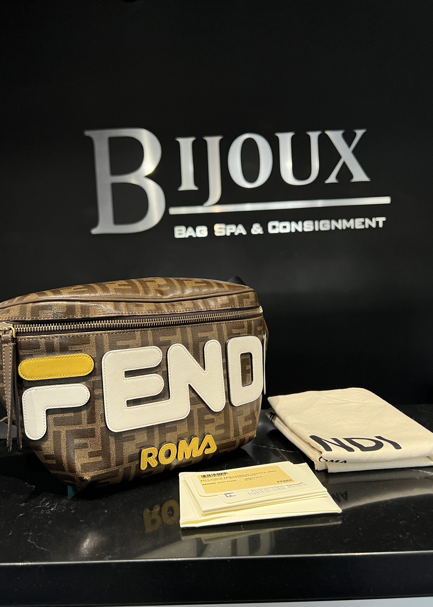 SOLD- Fendi x Fila Spalmati Mania Belt Bag