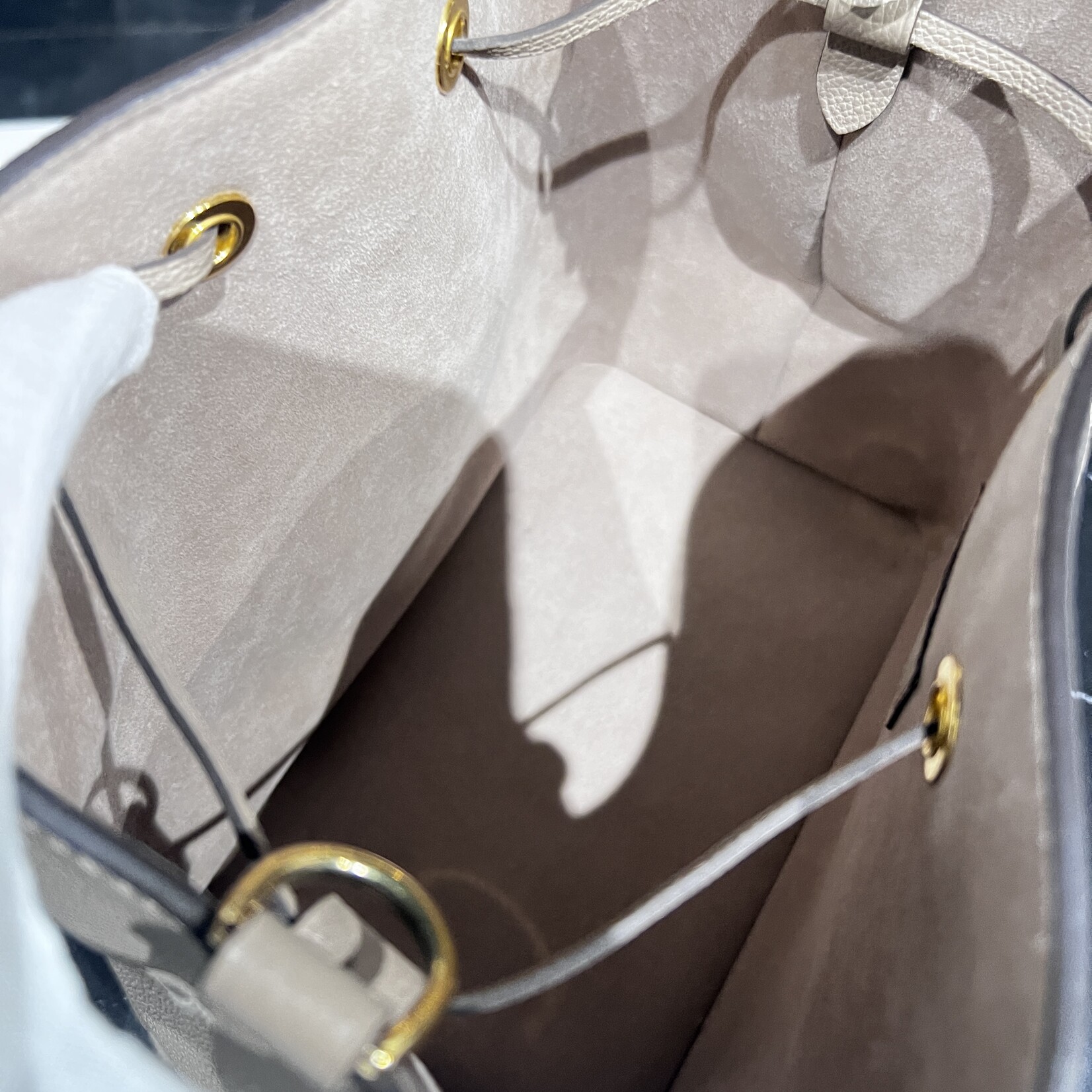 Louis Vuitton SOLD - Louis Vuitton NoeNoe Empreinte MM Nude