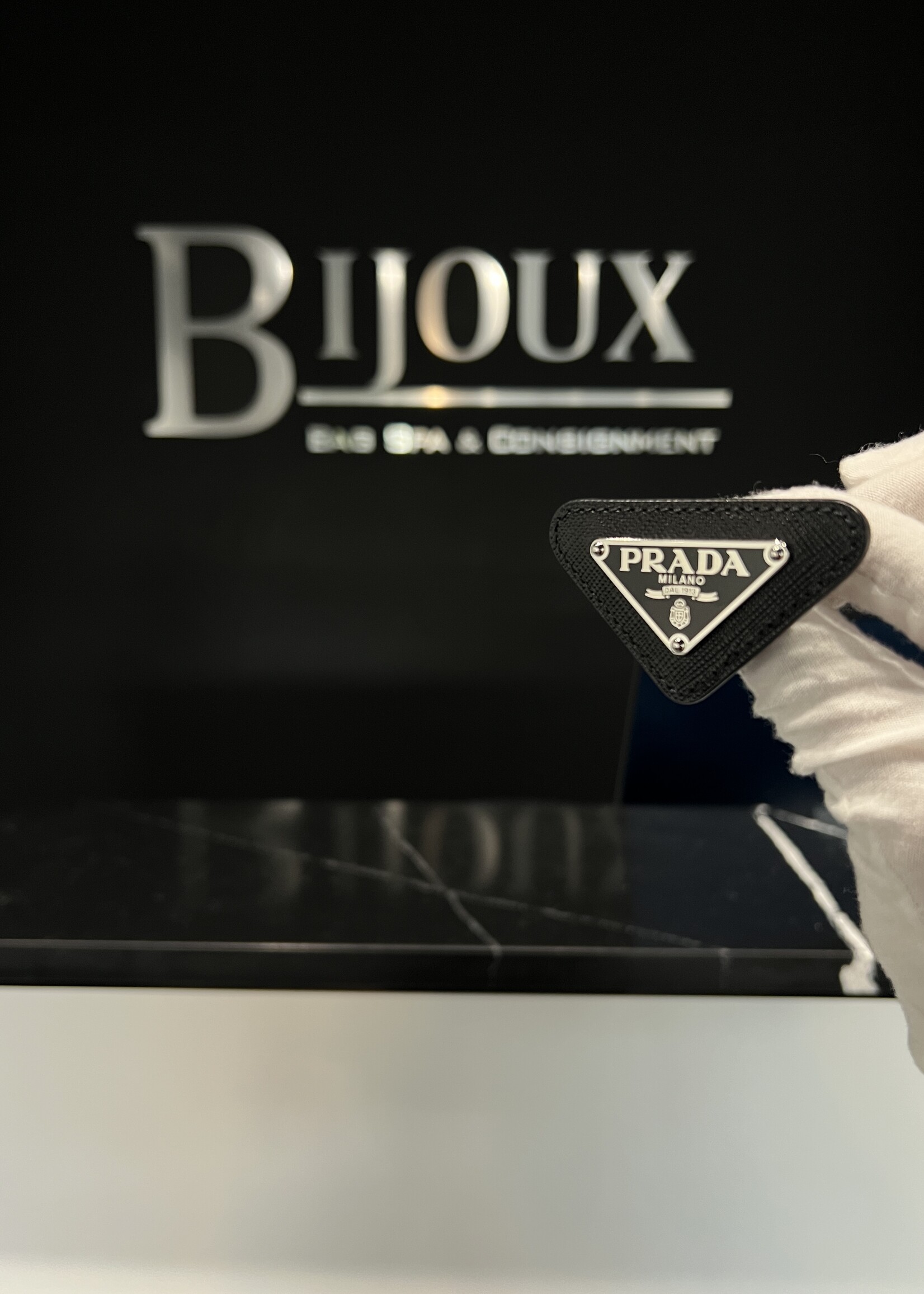 Prada SOLD - Prada Logo Brooch