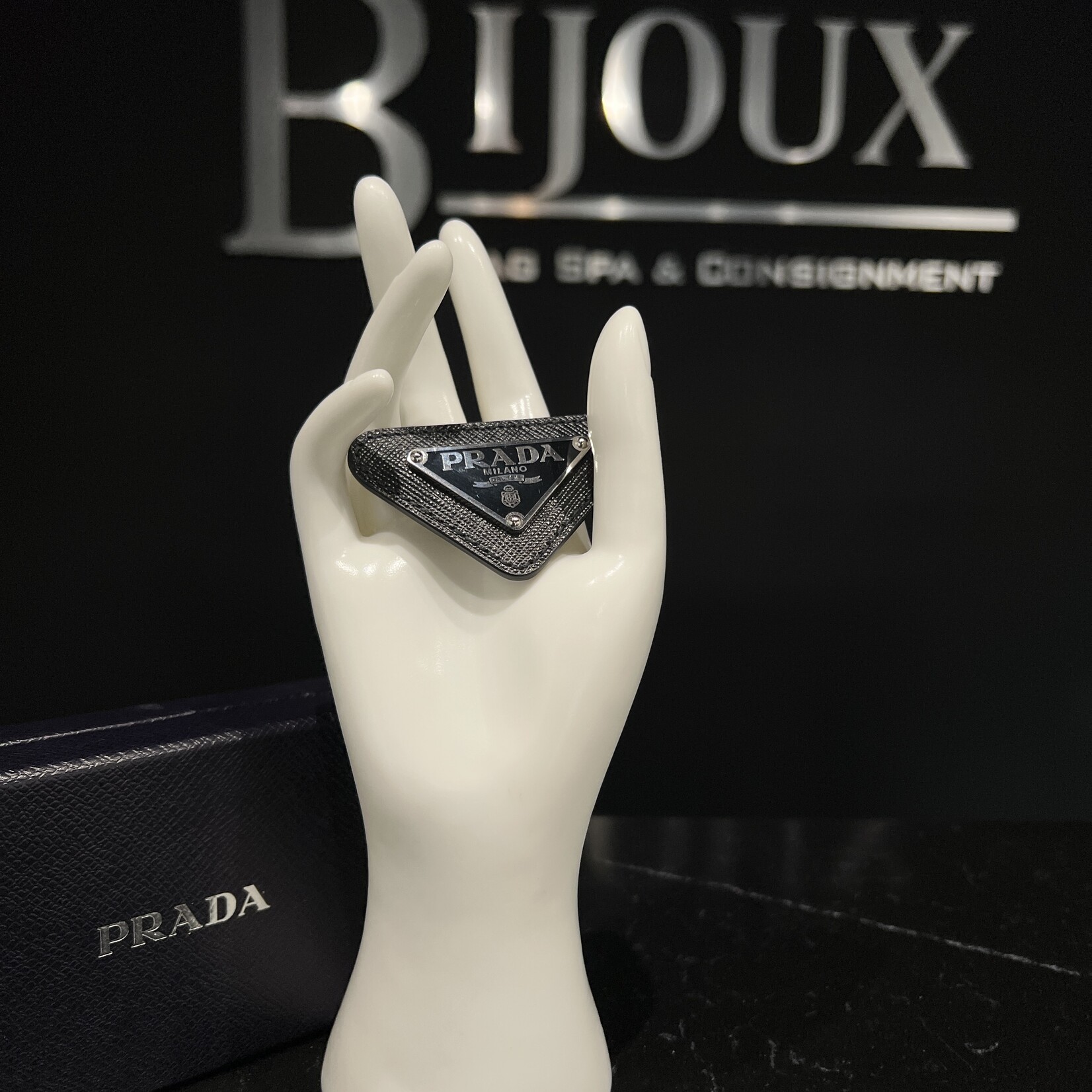 Prada Prada Logo Brooch