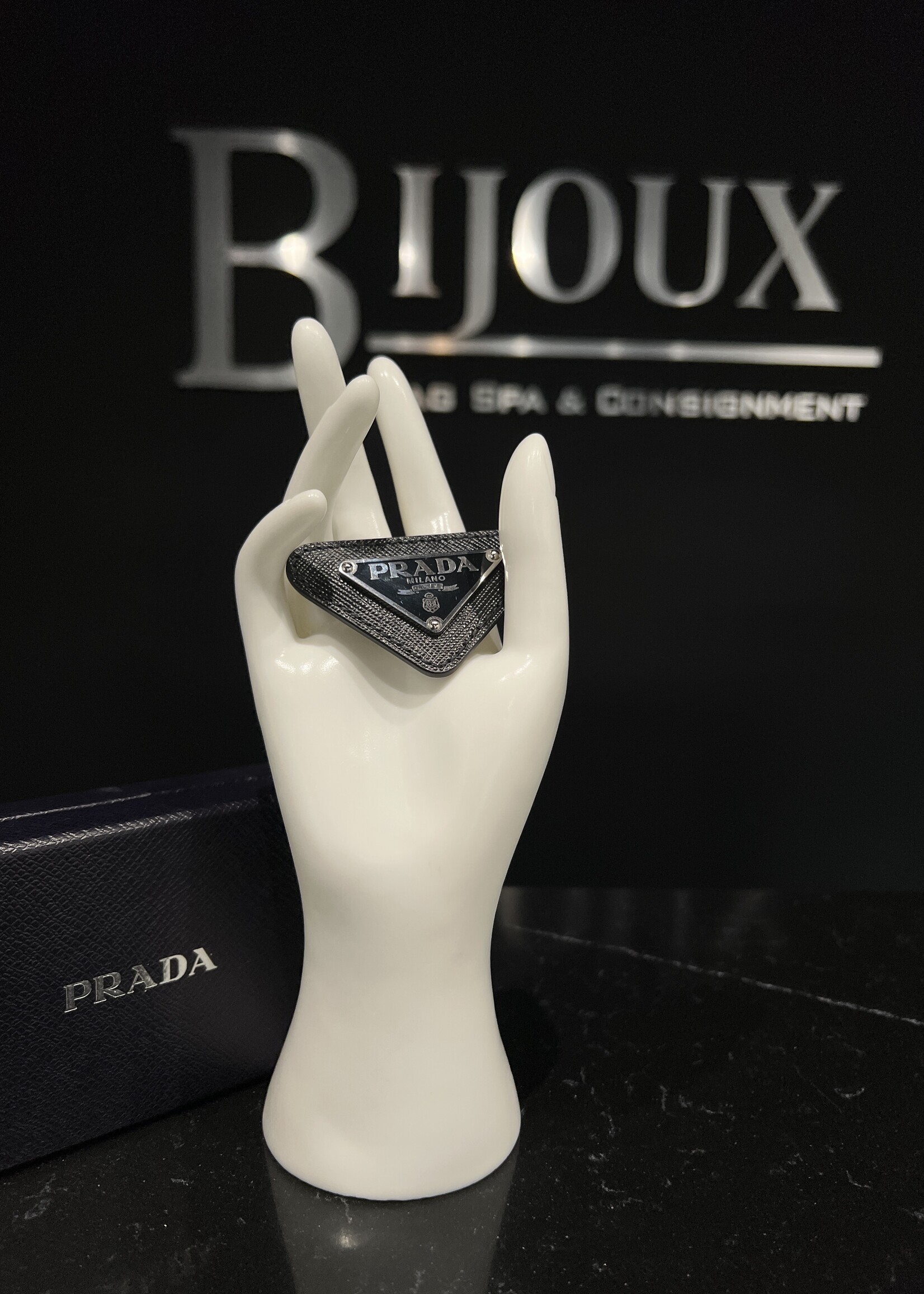 Prada SOLD - Prada Logo Brooch