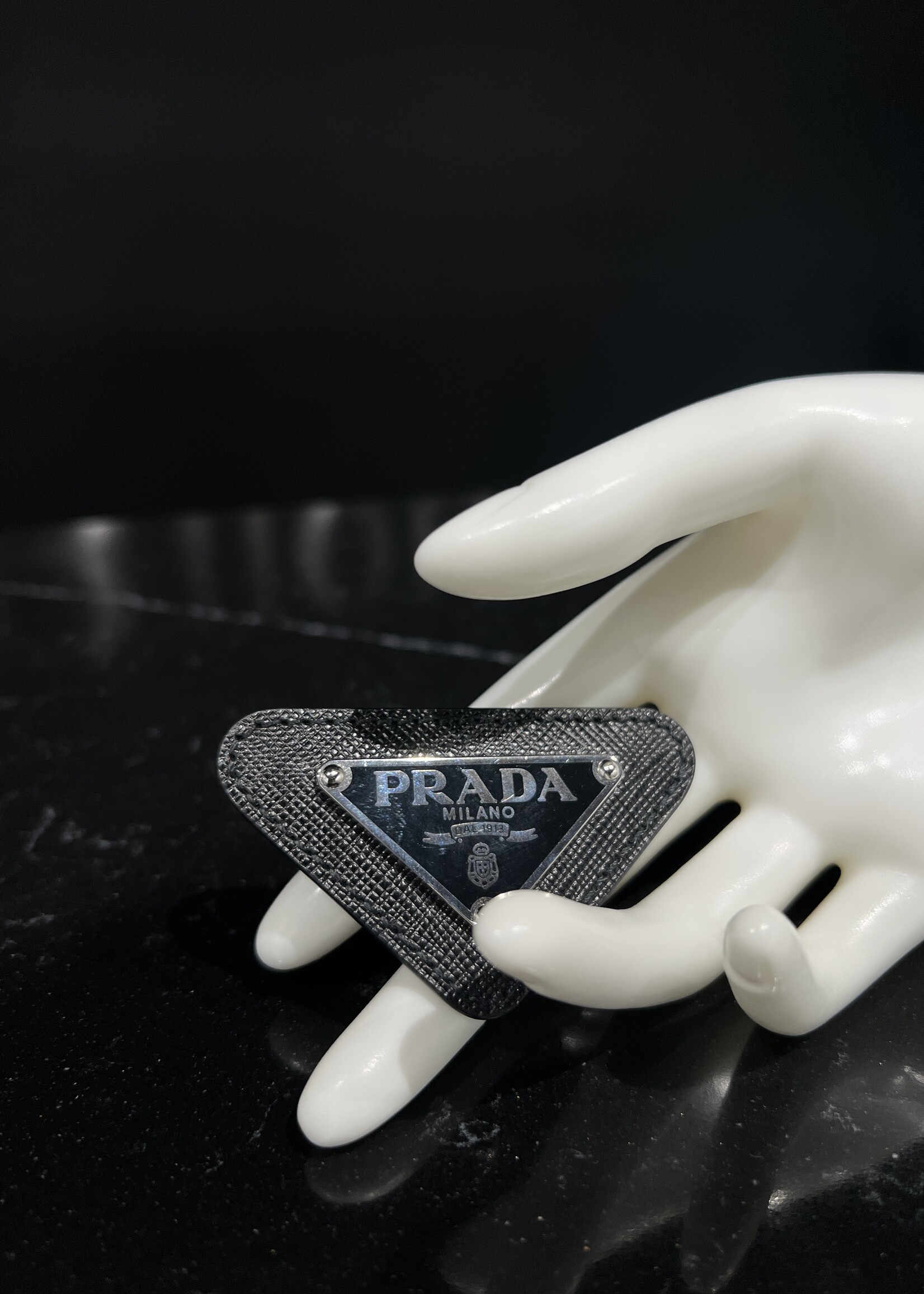 Prada SOLD - Prada Logo Brooch