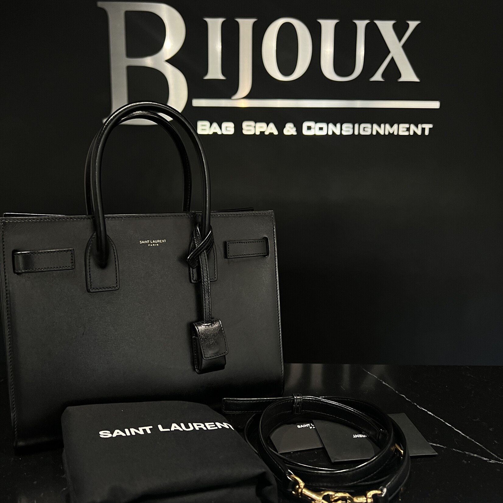 Saint Laurent SOLD - Saint Laurent Sac De Jour Baby Black