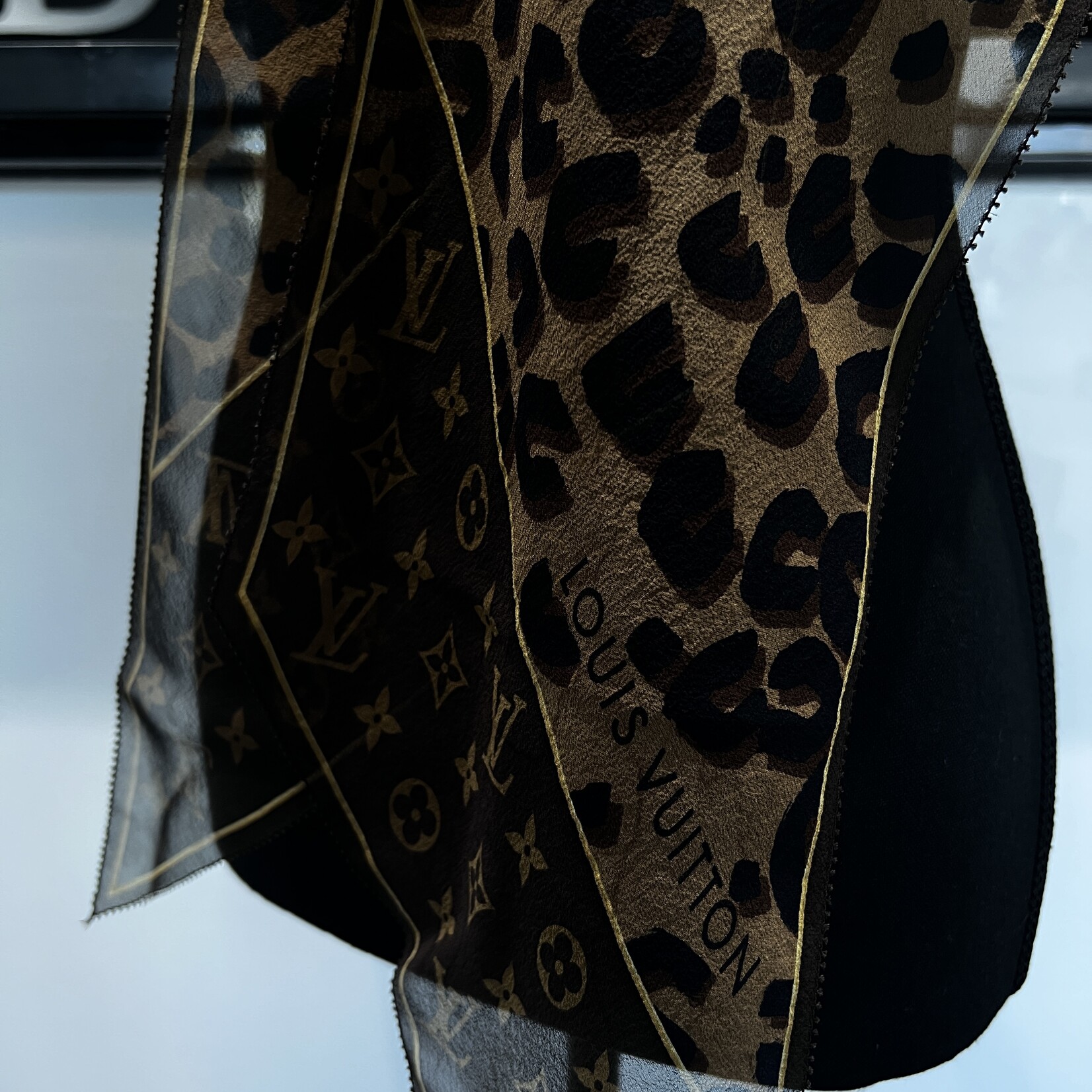 Louis Vuitton SOLD - Louis Vuitton Brown Cheetah Scarf