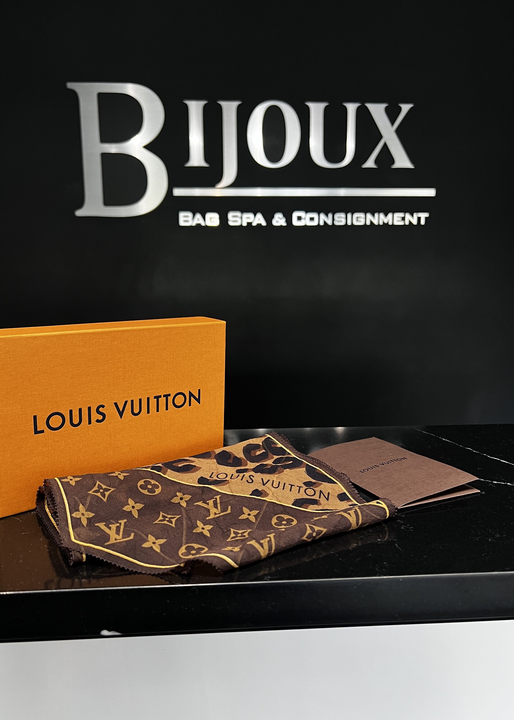 Louis Vuitton SOLD - Louis Vuitton Brown Cheetah Scarf