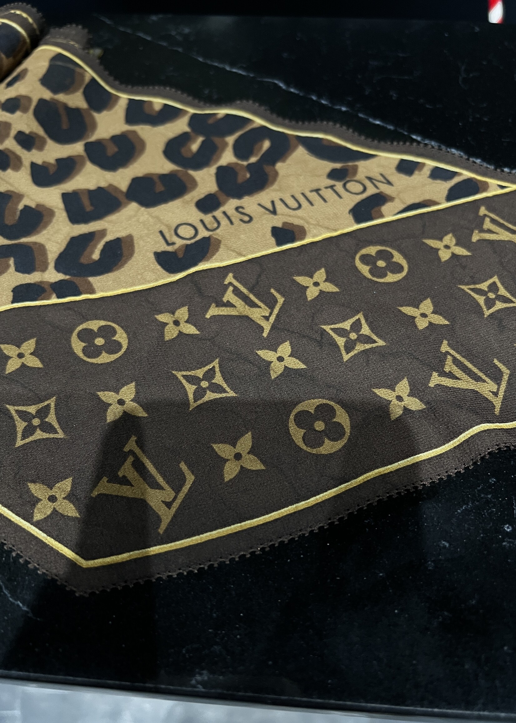Louis Vuitton SOLD - Louis Vuitton Brown Cheetah Scarf