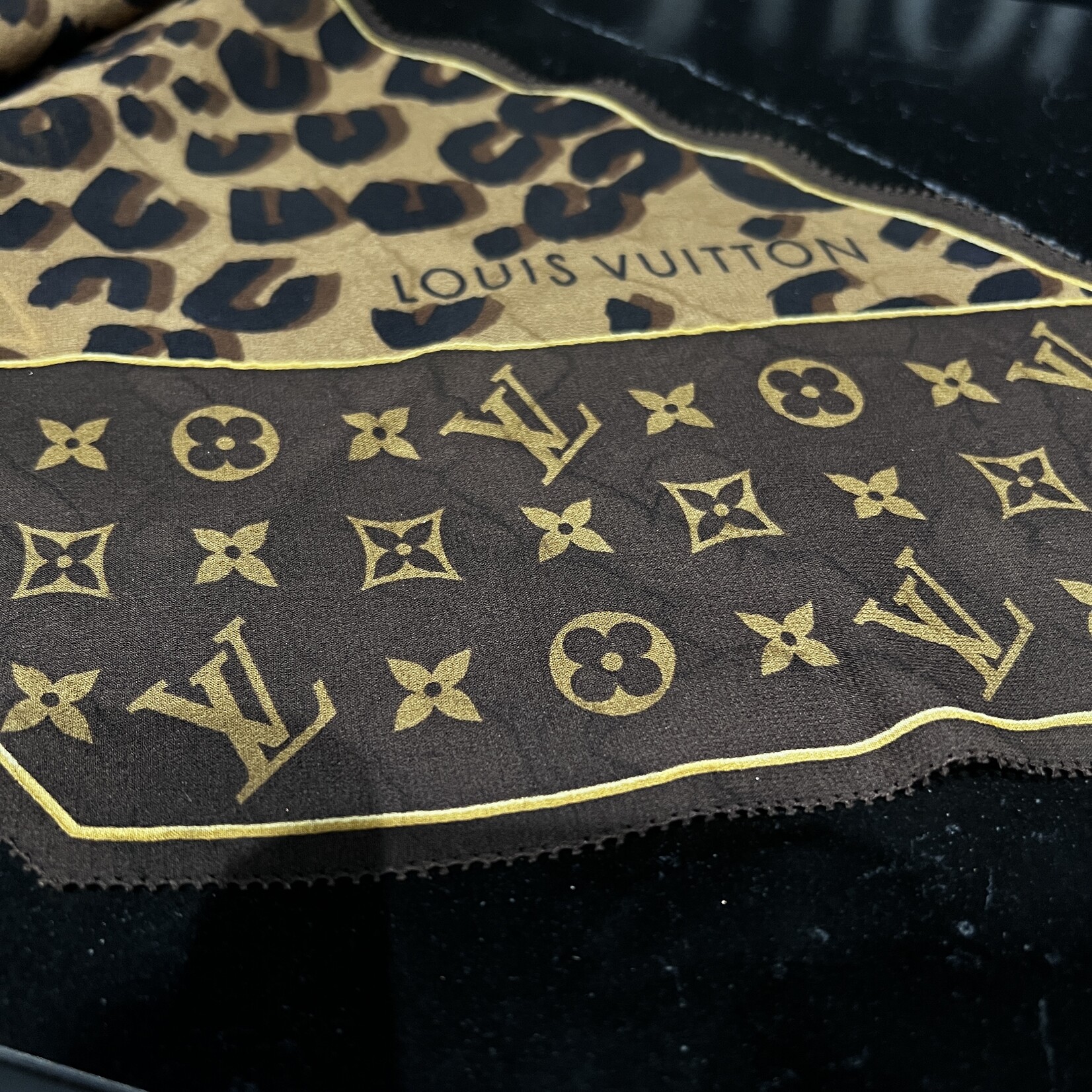 Louis Vuitton SOLD - Louis Vuitton Brown Cheetah Scarf