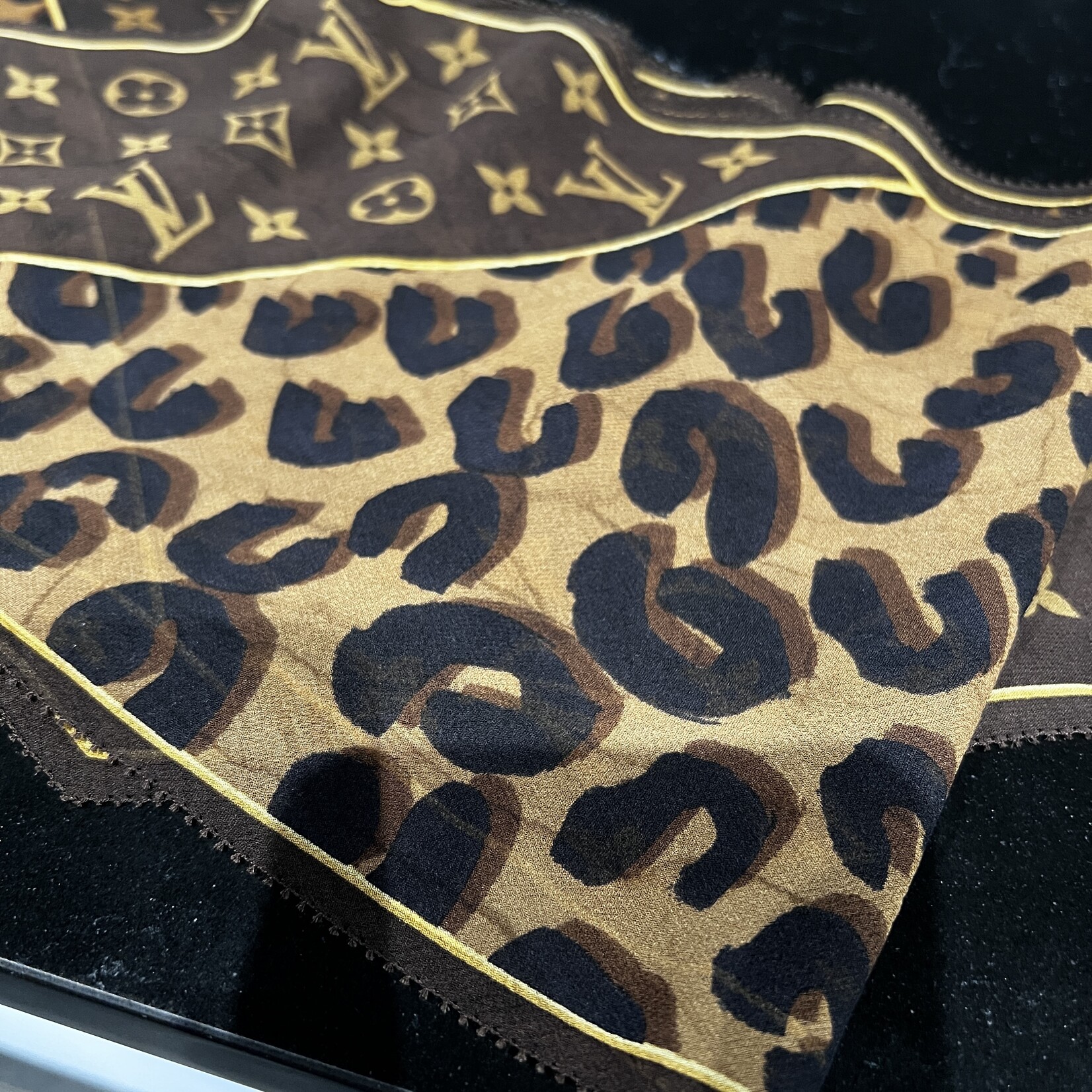 Louis Vuitton SOLD - Louis Vuitton Brown Cheetah Scarf