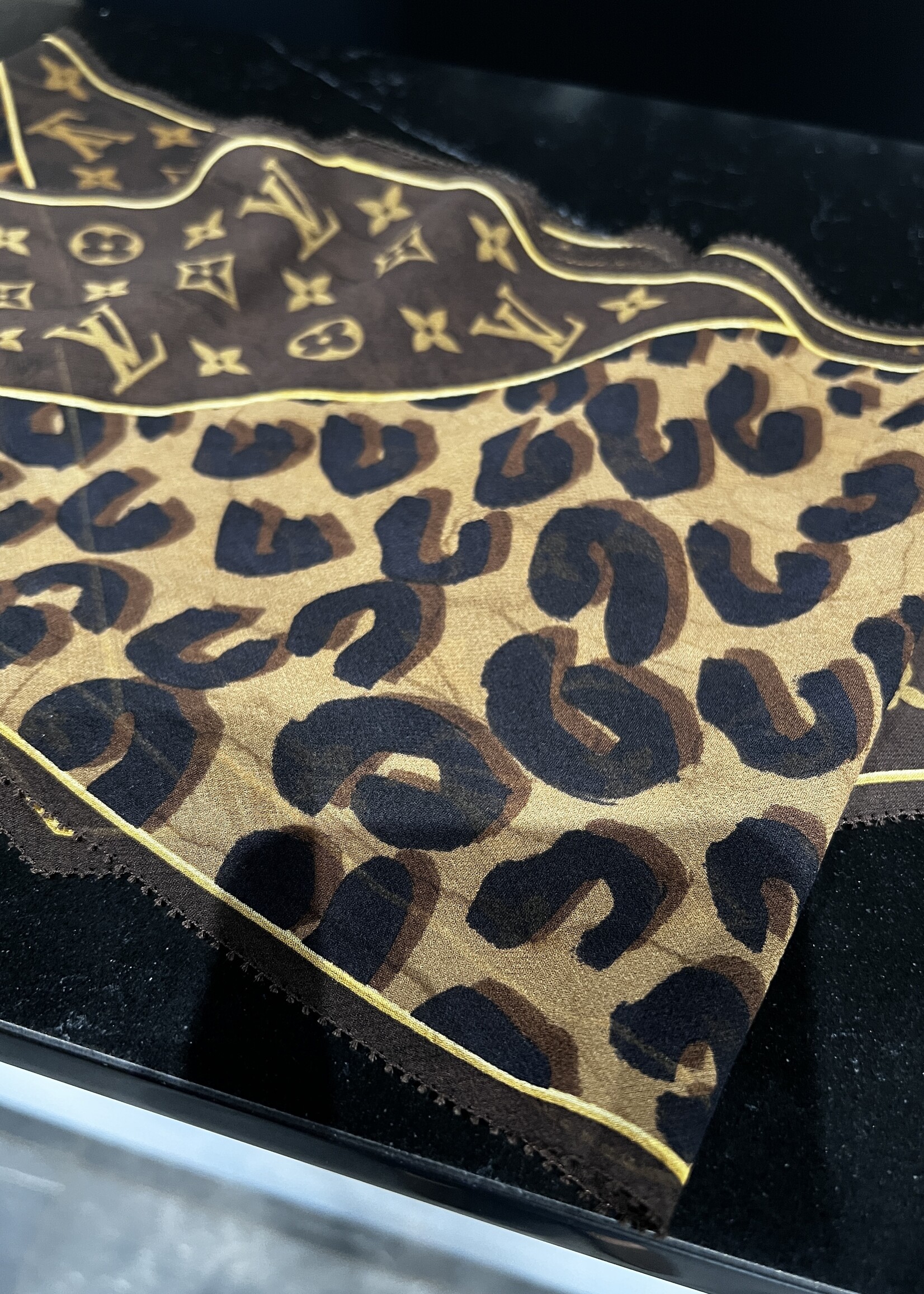 Louis Vuitton SOLD - Louis Vuitton Brown Cheetah Scarf