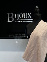 Louis Vuitton SOLD - Louis Vuitton Monogram Pink Denim Shawl Scarf