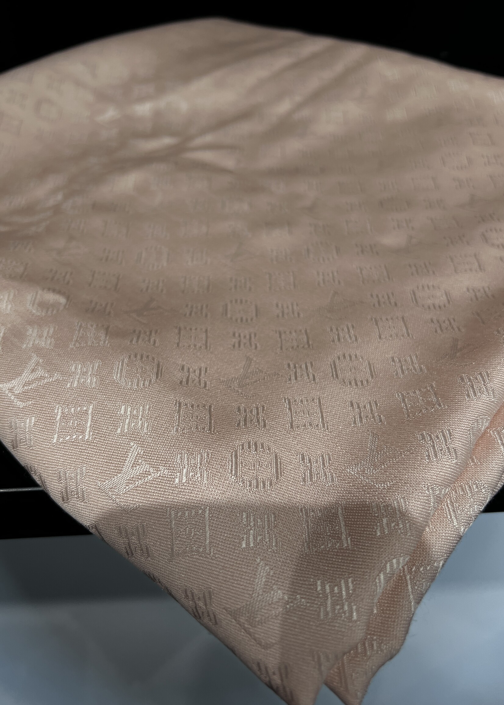 Louis Vuitton SOLD - Louis Vuitton Monogram Pink Denim Shawl Scarf