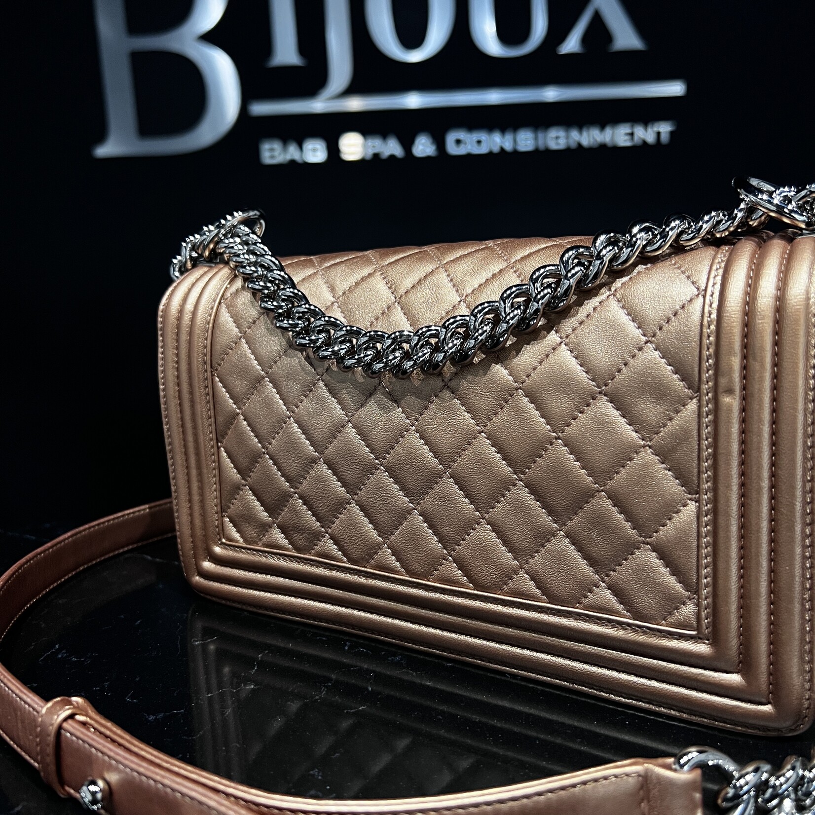 Chanel SOLD - Chanel Bronze Medium Boy Bag