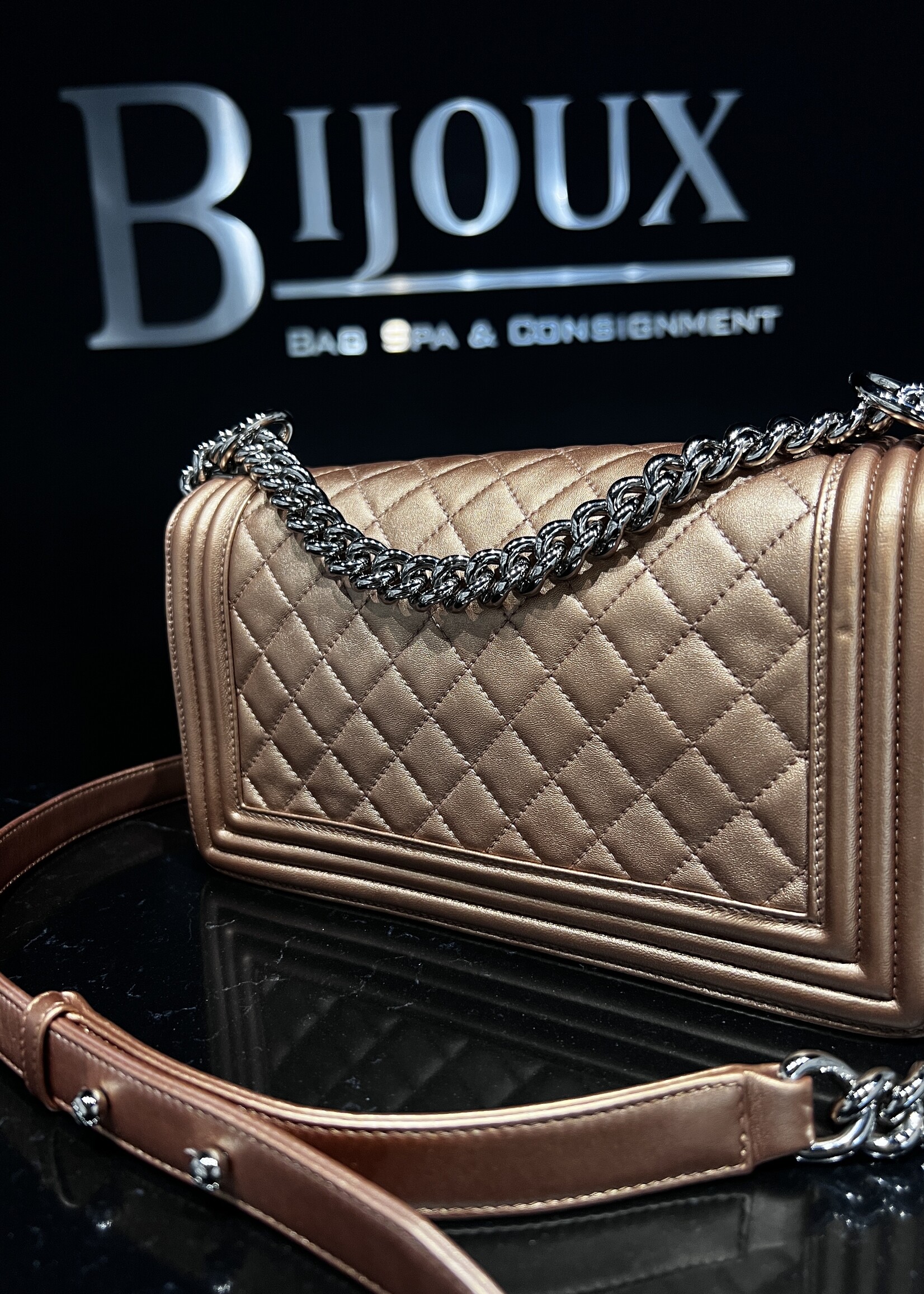 Chanel SOLD - Chanel Bronze Medium Boy Bag