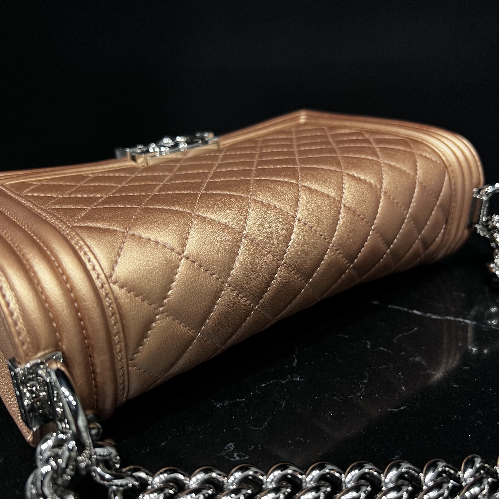 Chanel SOLD - Chanel Bronze Medium Boy Bag