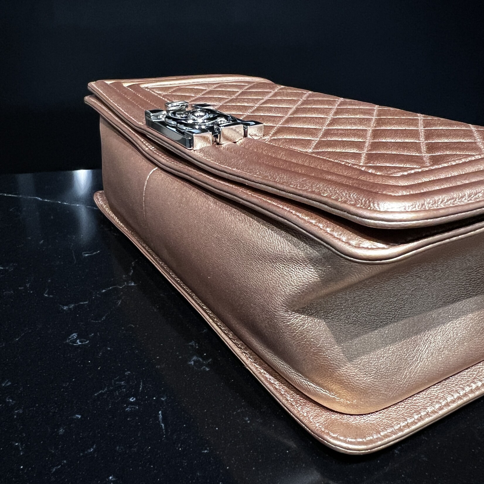 Chanel SOLD - Chanel Bronze Medium Boy Bag