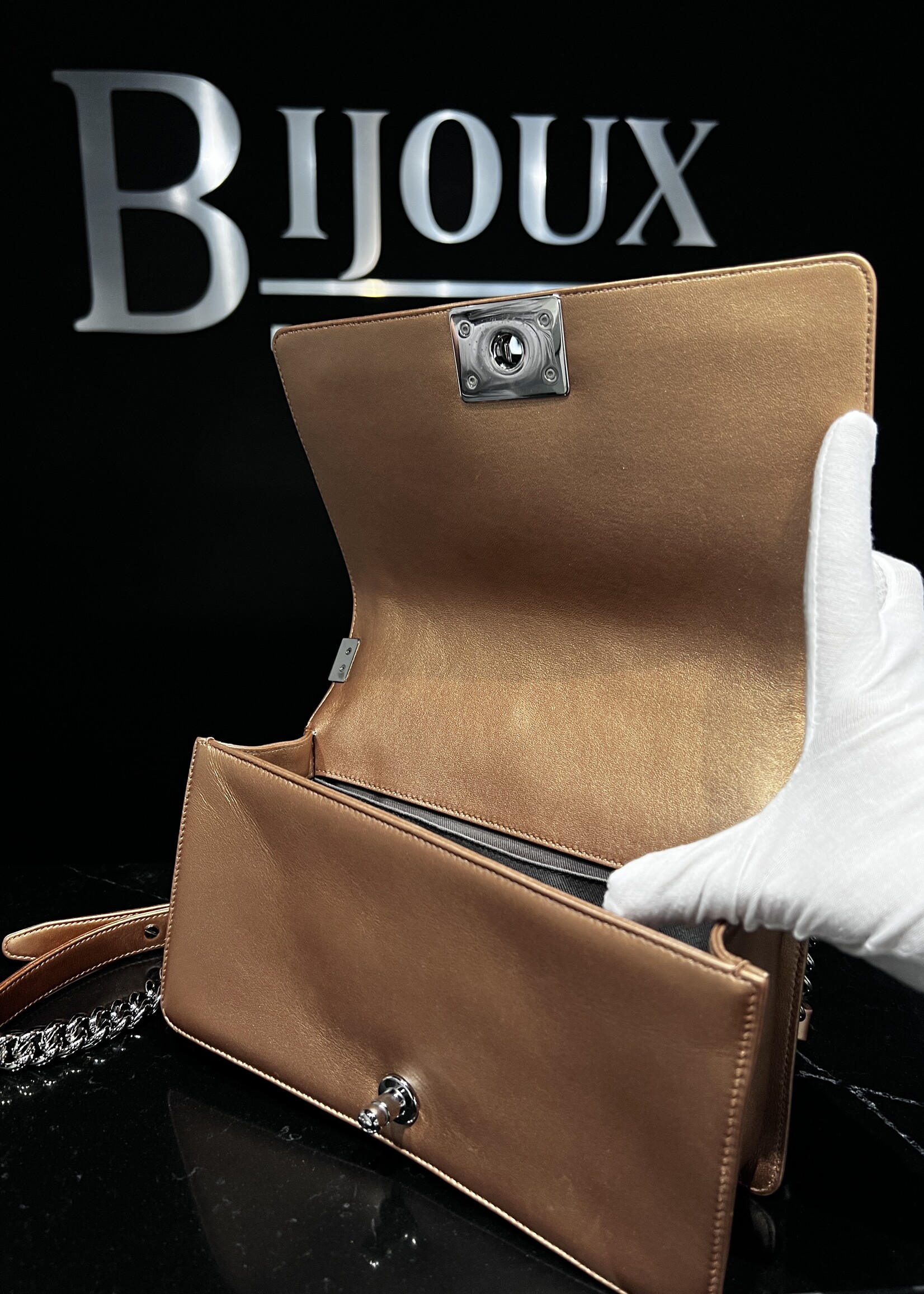 Chanel SOLD - Chanel Bronze Medium Boy Bag