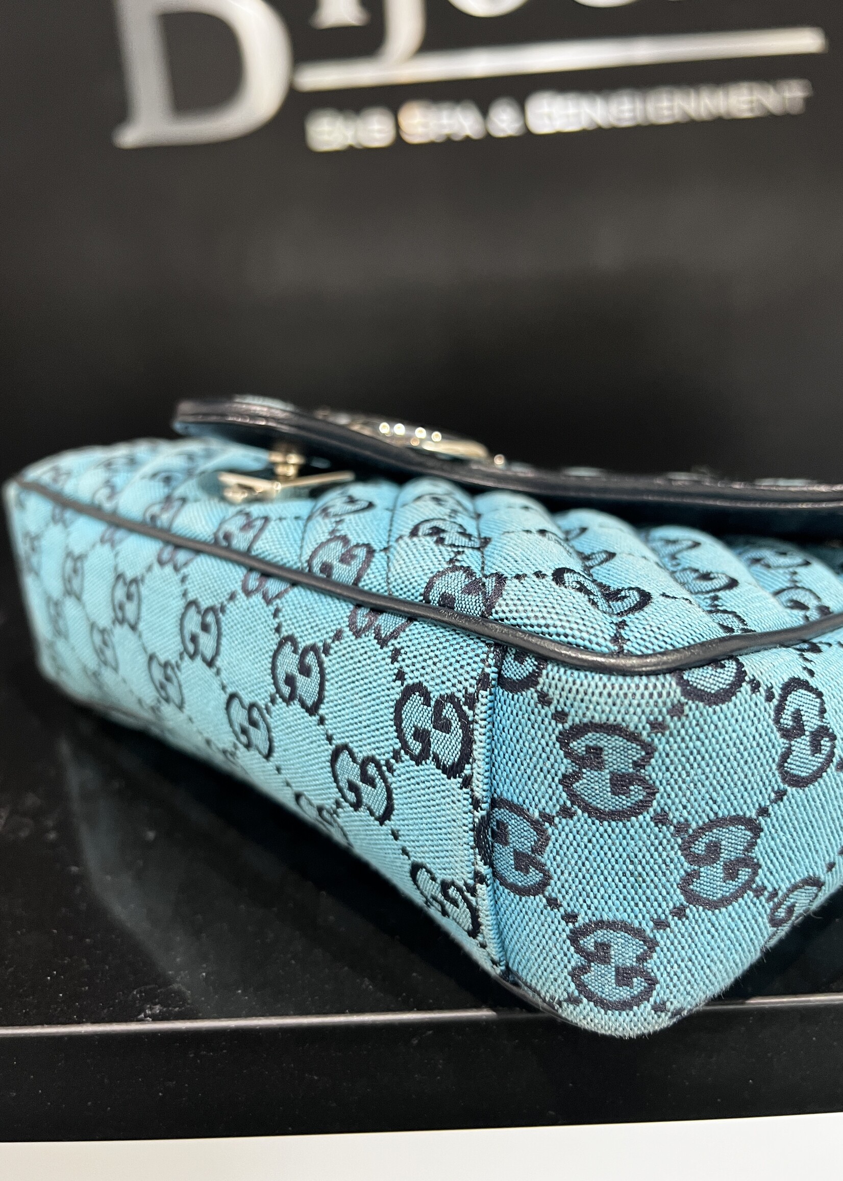 Gucci SOLD - Gucci Marmont Flap Bag Blue