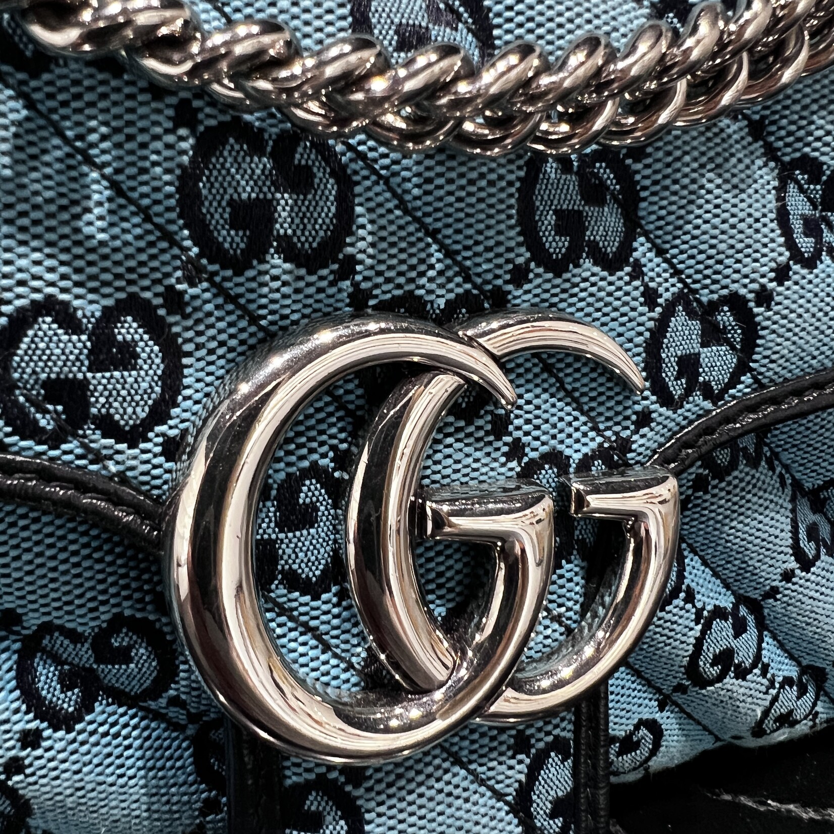 Gucci SOLD - Gucci Marmont Flap Bag Blue