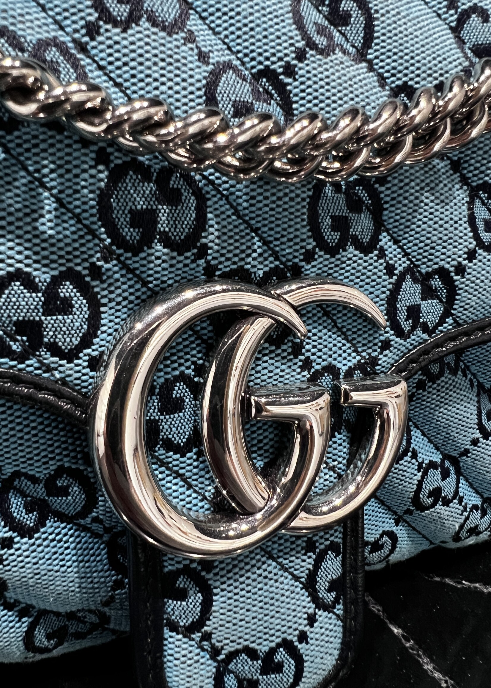 Gucci SOLD - Gucci Marmont Flap Bag Blue