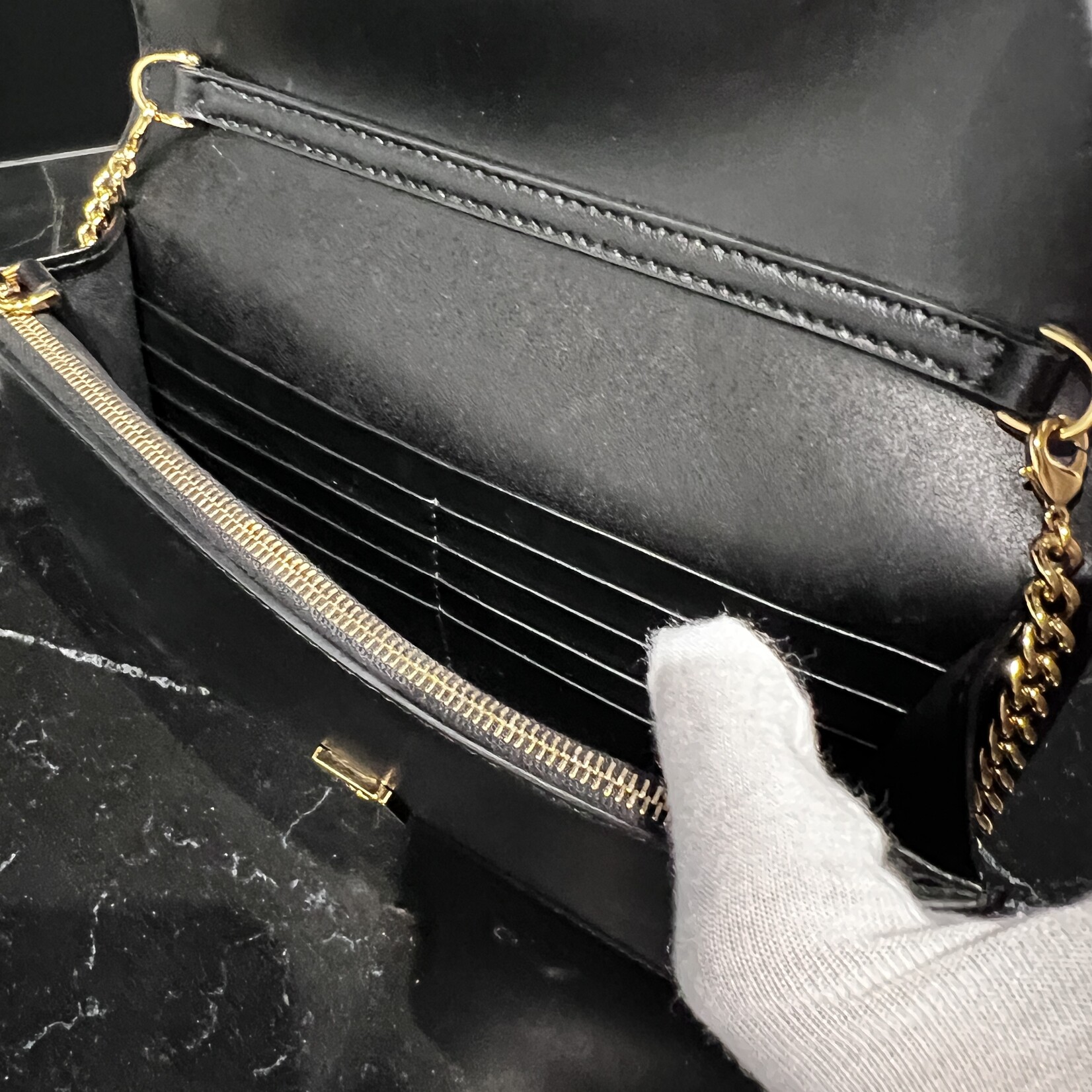 Fendi SOLD- Fendi F Logo Wallet on Chain