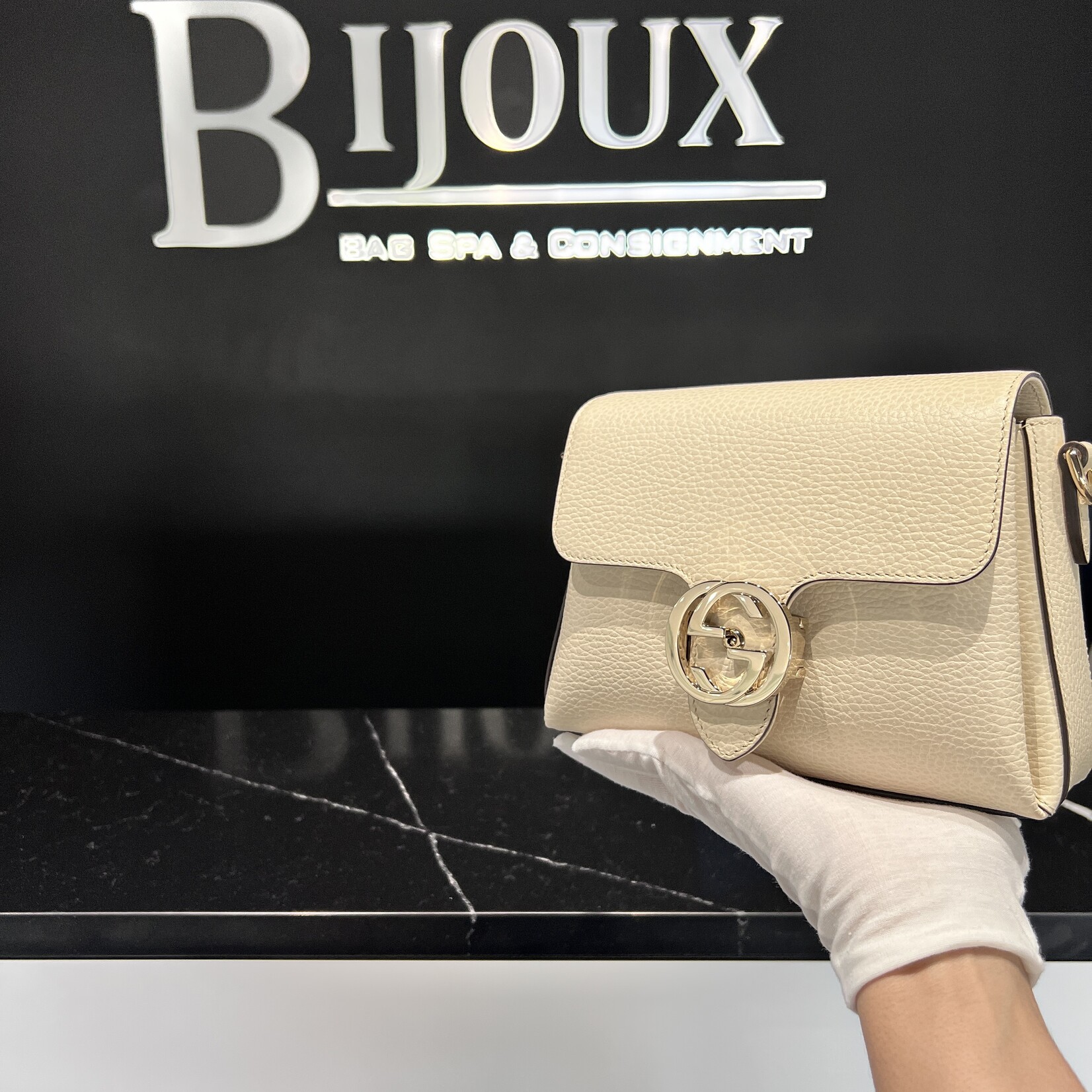 Gucci Gucci Small White Dollar Bag