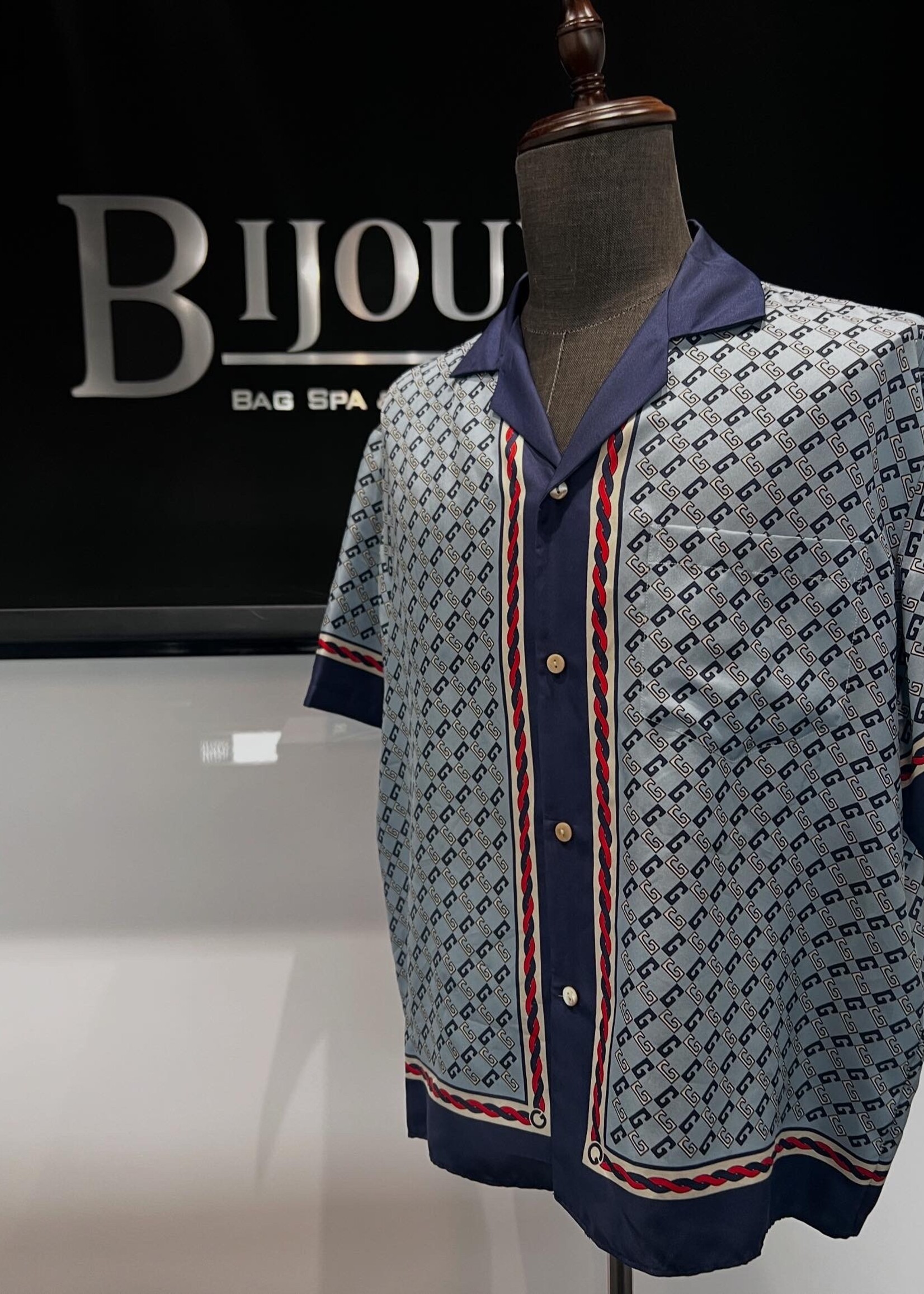 Gucci SOLD - Gucci Geometric Square Silk Shirt