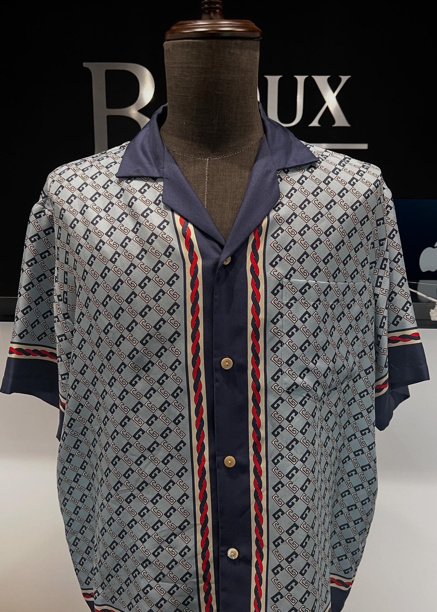 Gucci SOLD - Gucci Geometric Square Silk Shirt