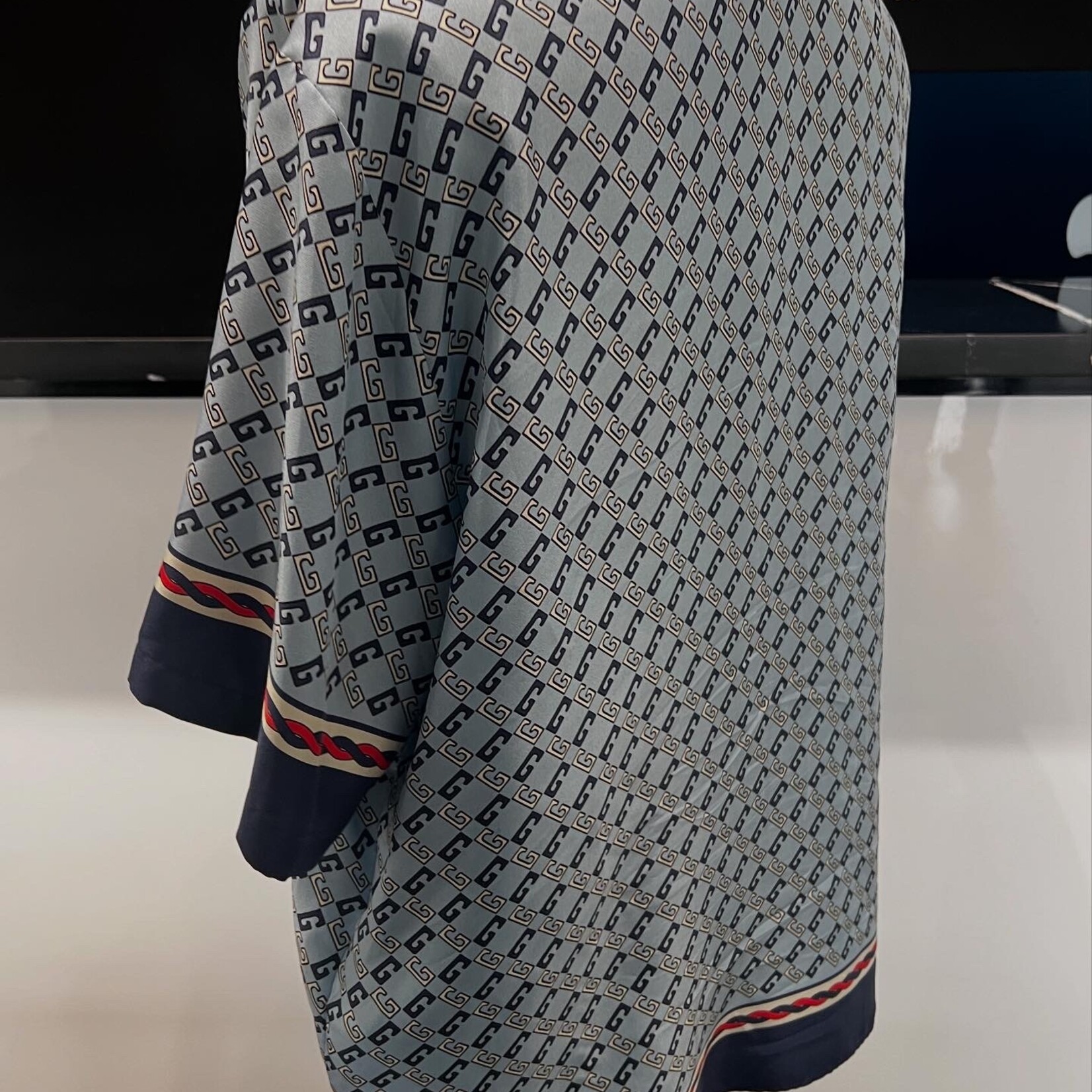 Gucci Gucci Geometric Square Silk Shirt