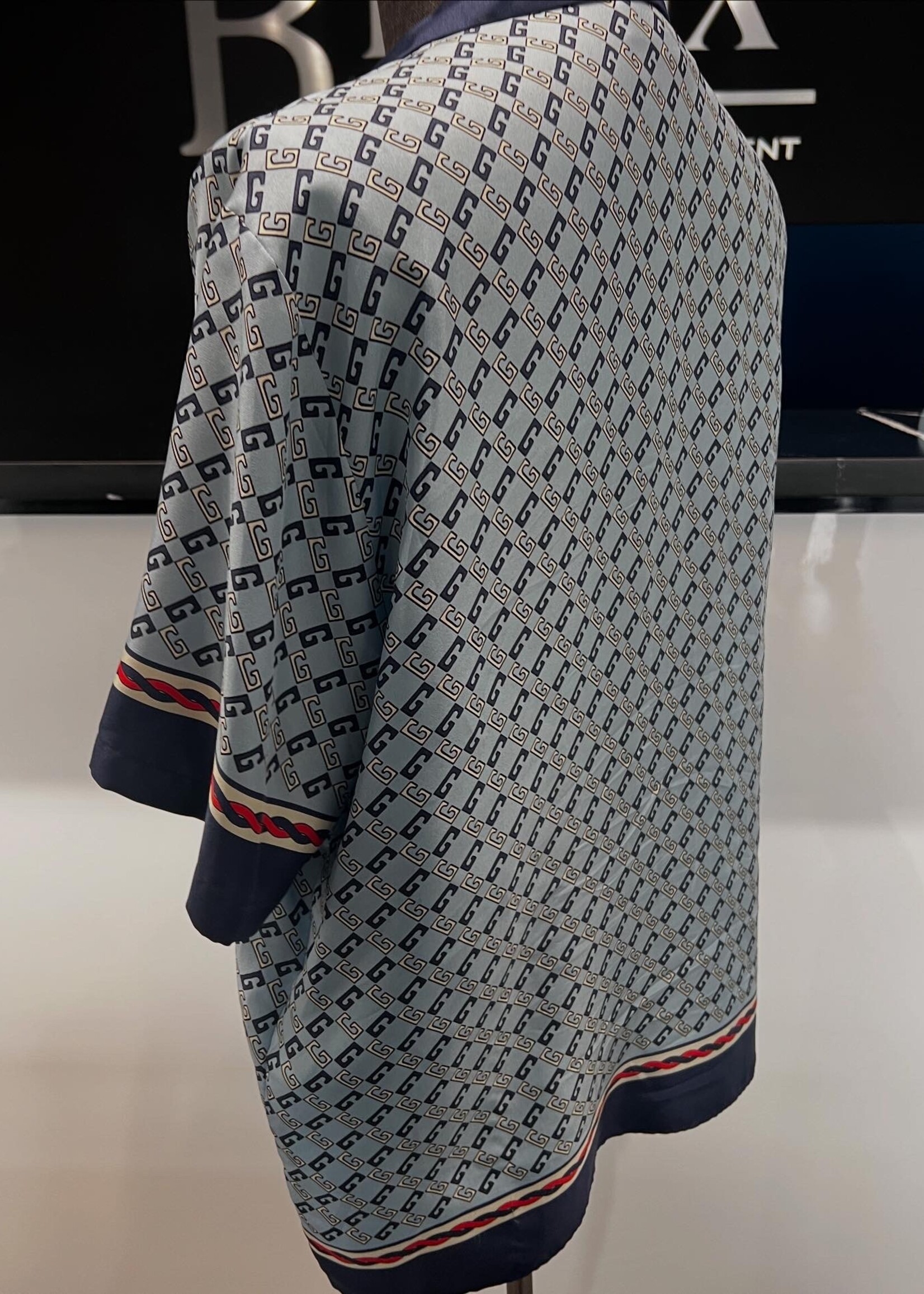 Gucci Gucci Geometric Square Silk Shirt