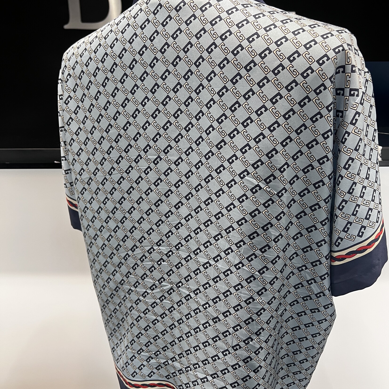 Gucci Gucci Geometric Square Silk Shirt