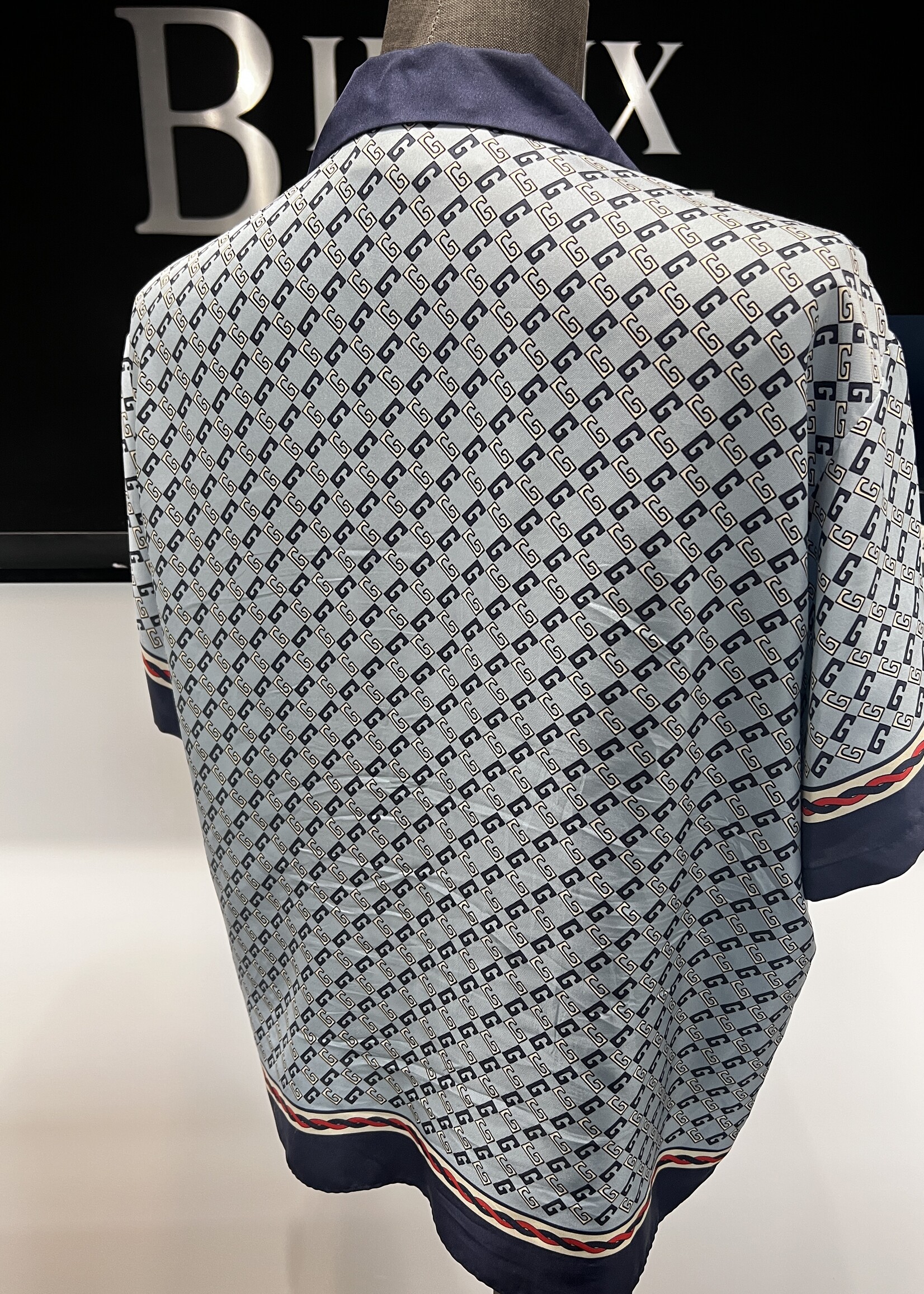 Gucci Gucci Geometric Square Silk Shirt