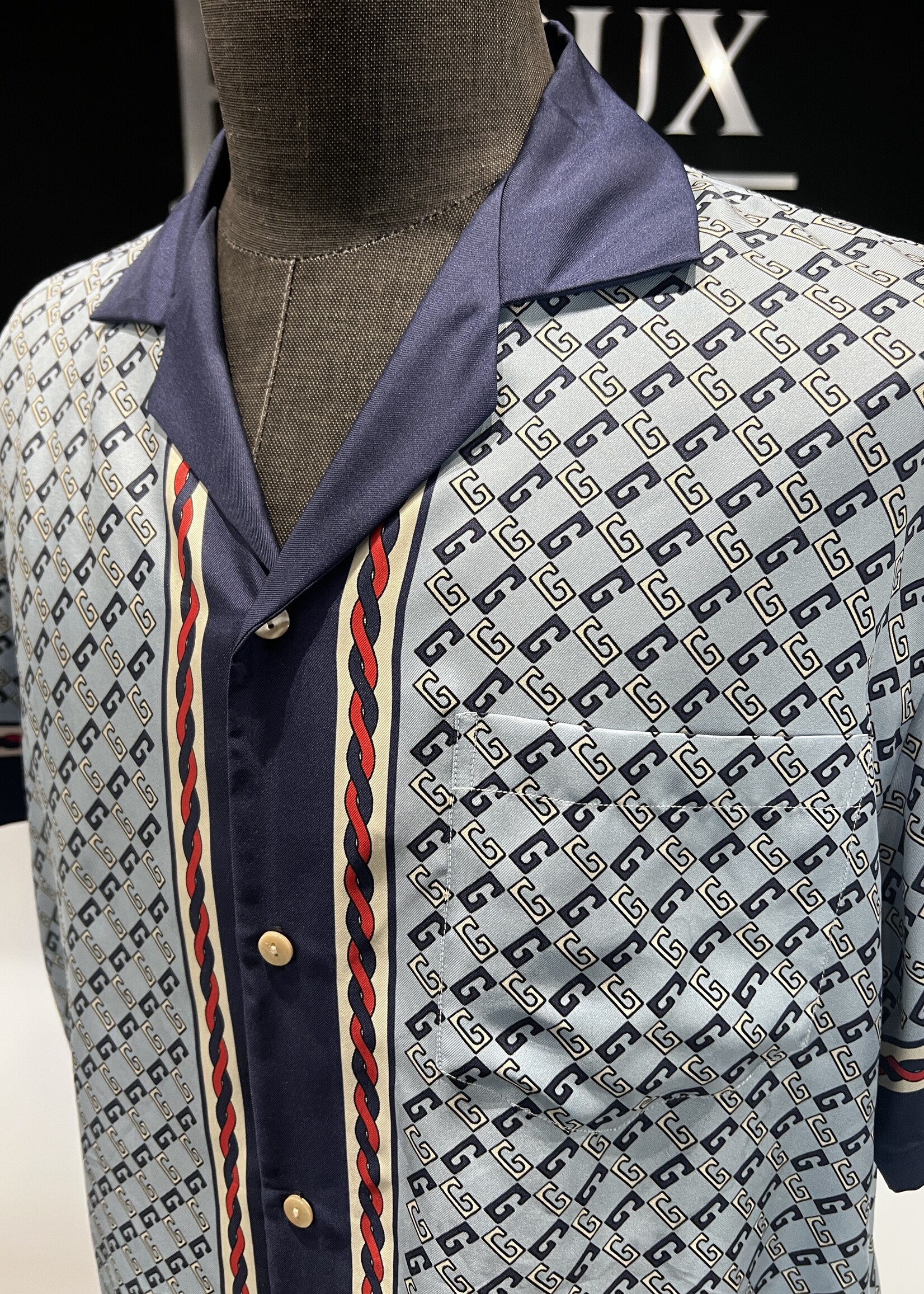 Gucci SOLD - Gucci Geometric Square Silk Shirt