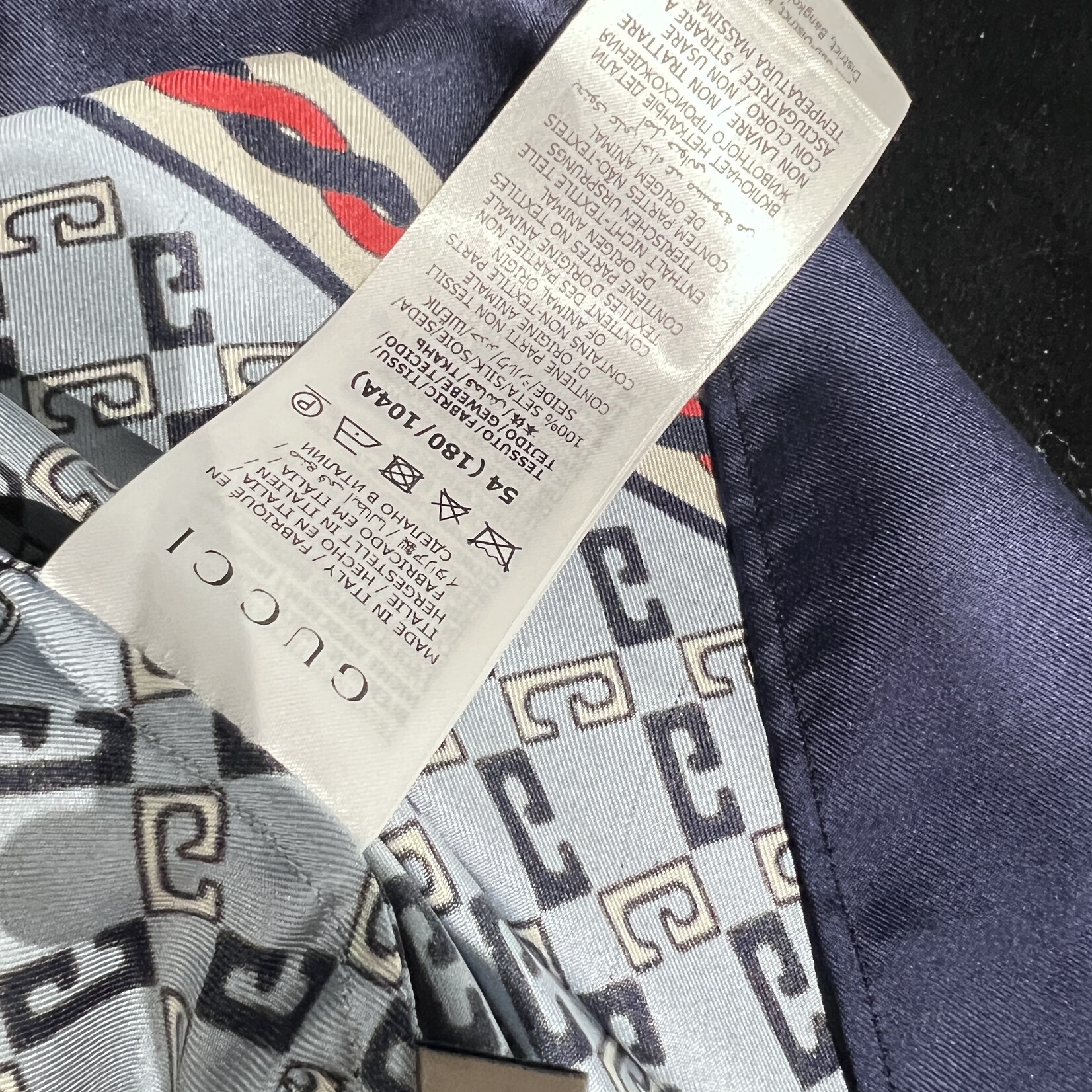 Gucci Gucci Geometric Square Silk Shirt
