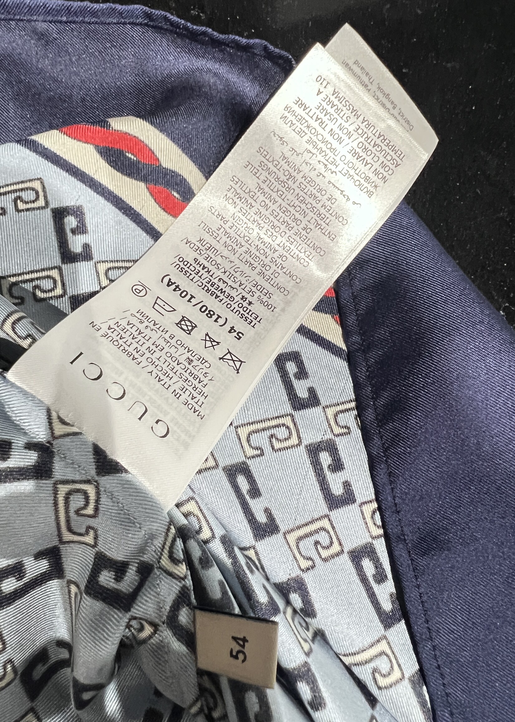 Gucci Gucci Geometric Square Silk Shirt