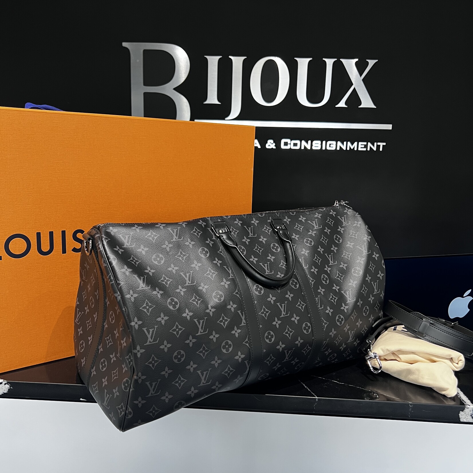 Louis Vuitton Louis Vuitton Keepall 55 Eclipse Monogram