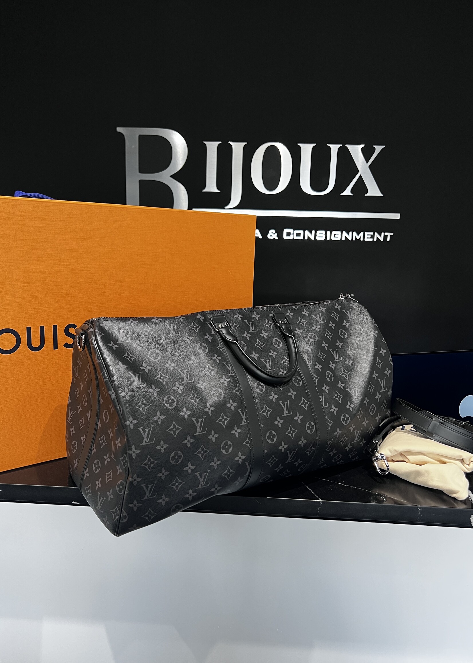 Louis Vuitton SOLD- Louis Vuitton Keepall 55 Eclipse Monogram