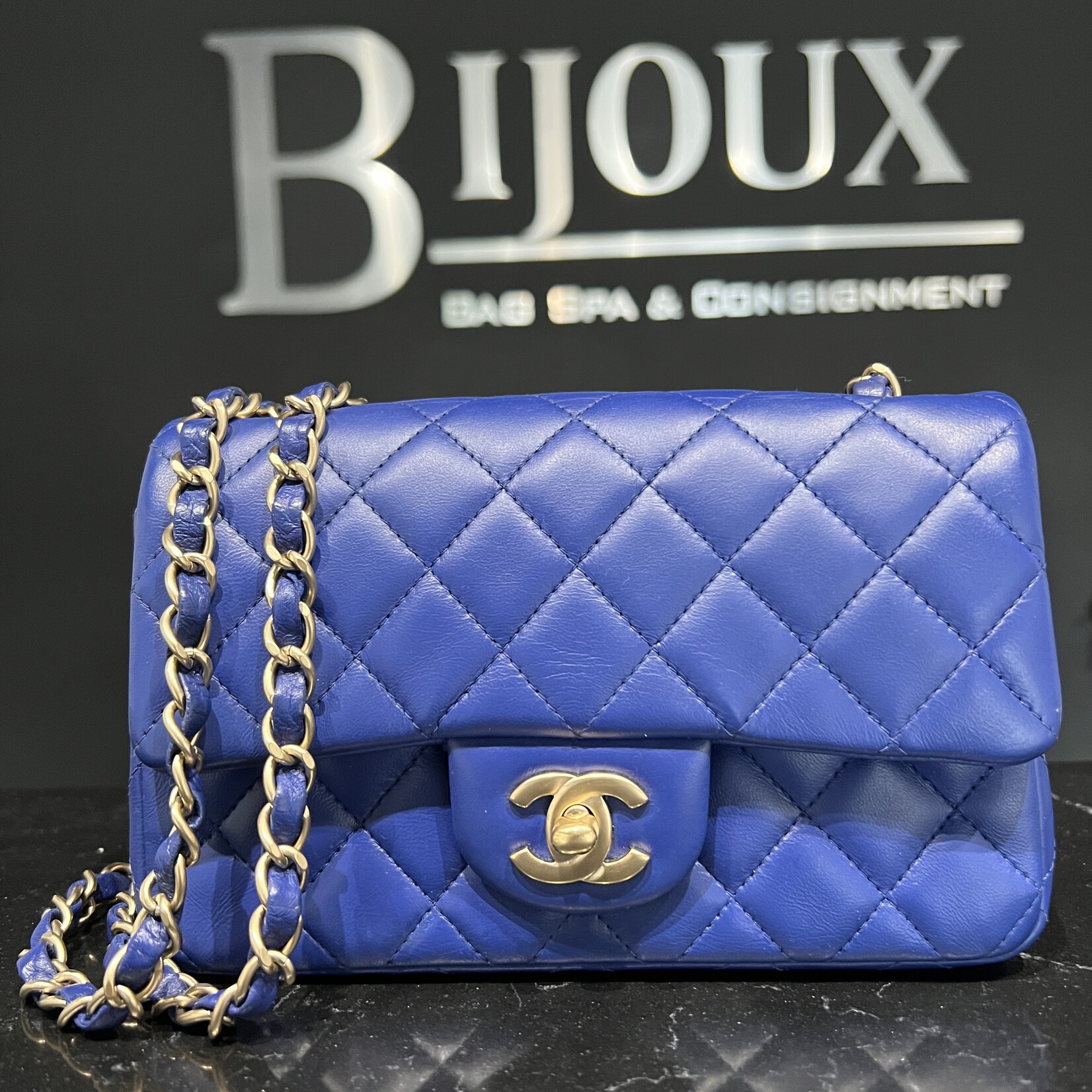 Chanel Chanel Rectangle Mini Flap Blue