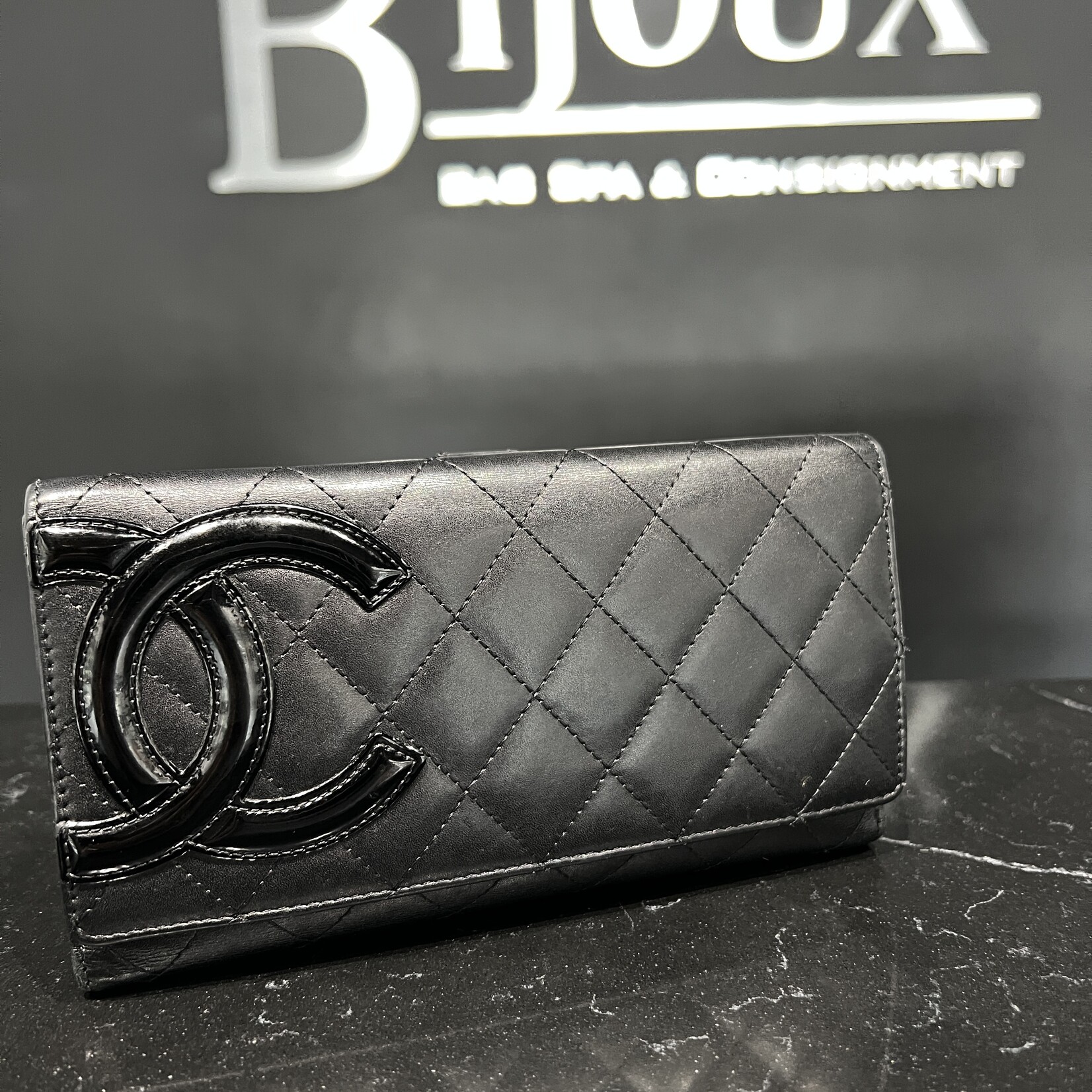 Chanel SOLD- Chanel Calfskin Quilted Cambon Flap Wallet