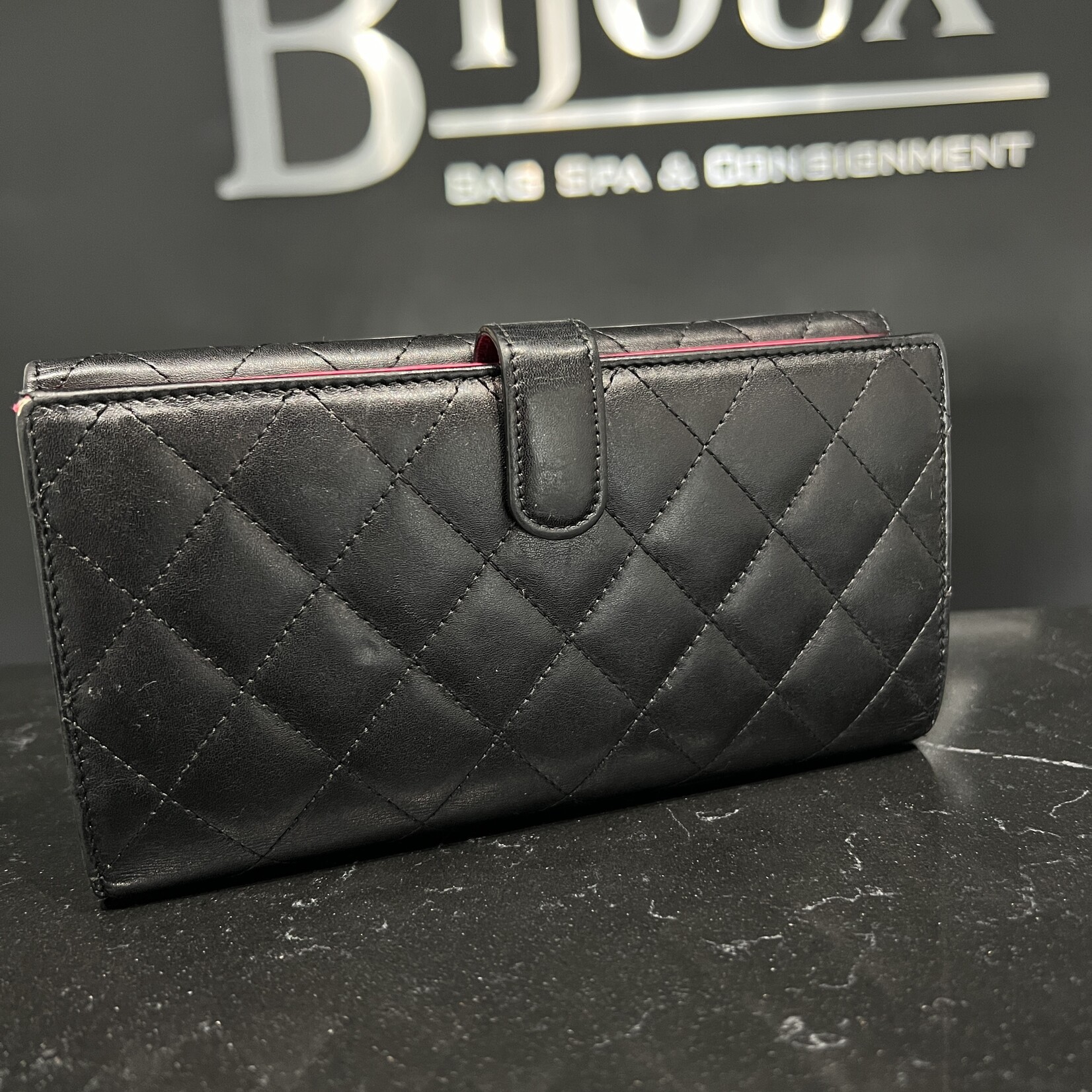 Chanel SOLD- Chanel Calfskin Quilted Cambon Flap Wallet
