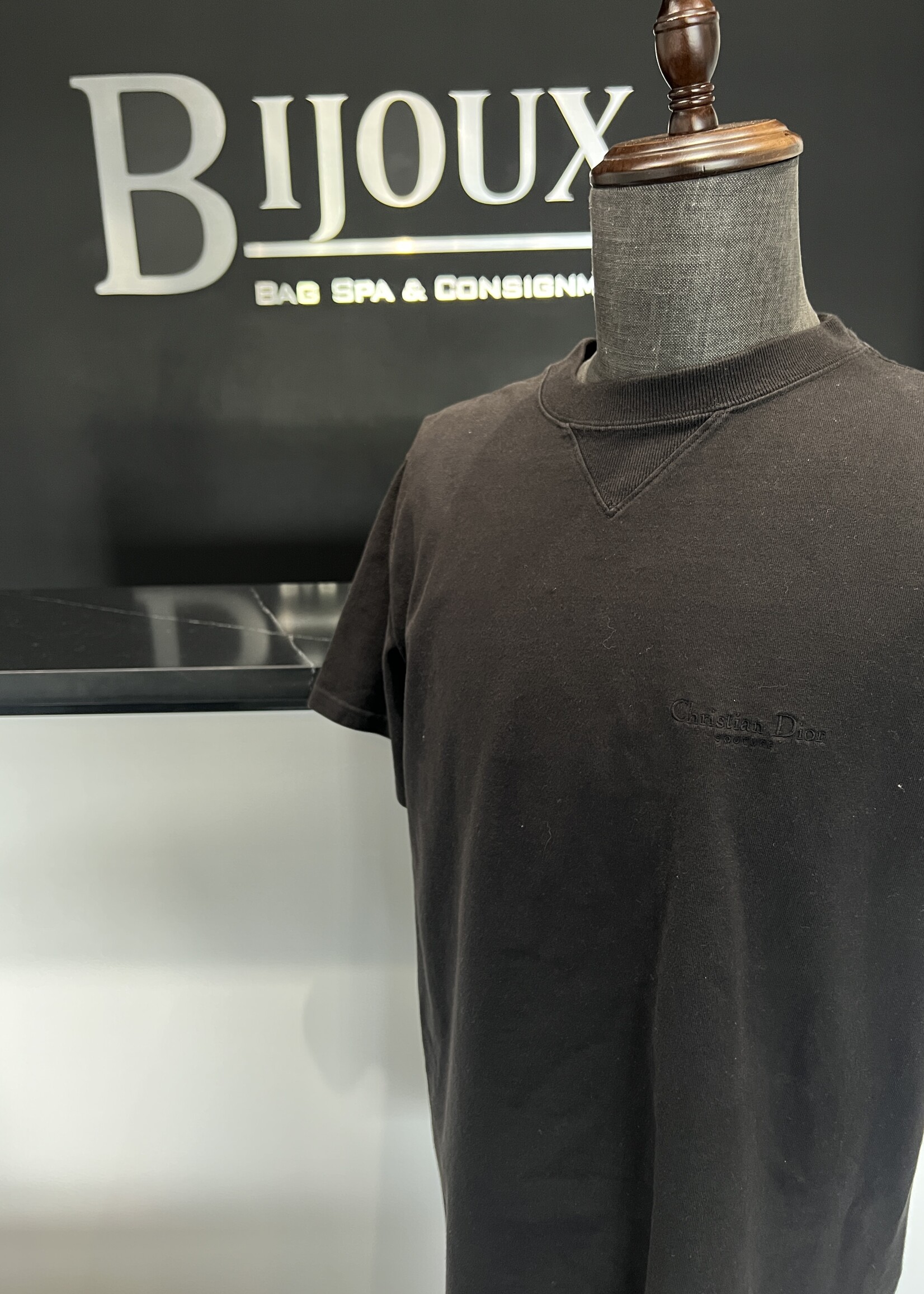 Christian Dior SOLD - Christian Dior Black Cotton Tshirt- M