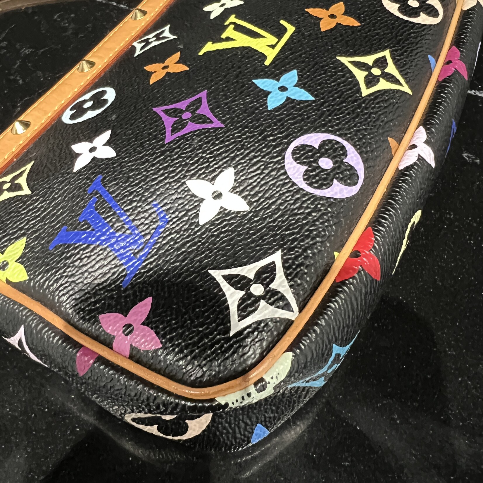 Louis Vuitton SOLD- Louis Vuitton Pochette Accessoires Multicolor Black Vintage