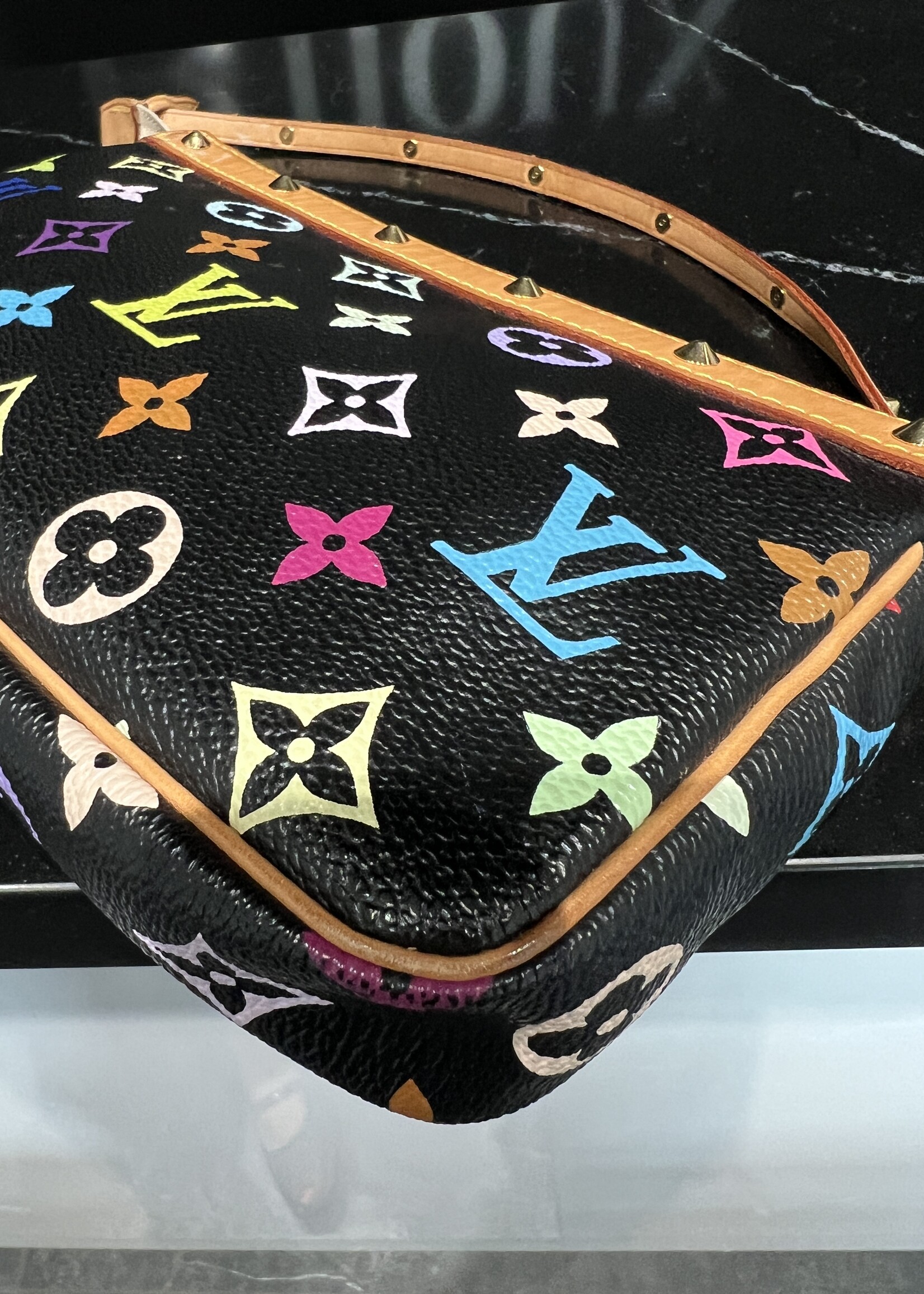 Louis Vuitton SOLD- Louis Vuitton Pochette Accessoires Multicolor Black Vintage