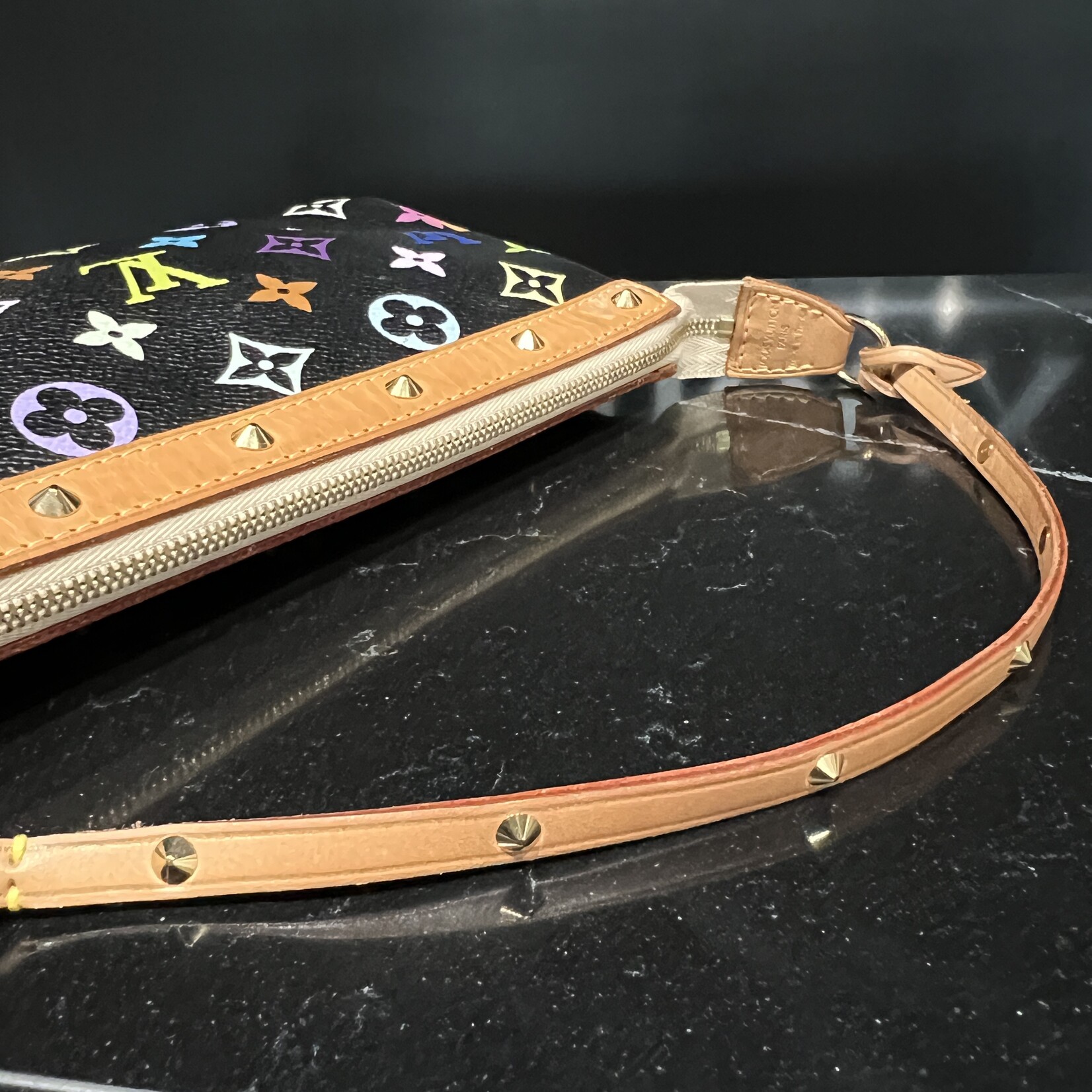 Louis Vuitton SOLD- Louis Vuitton Pochette Accessoires Multicolor Black Vintage