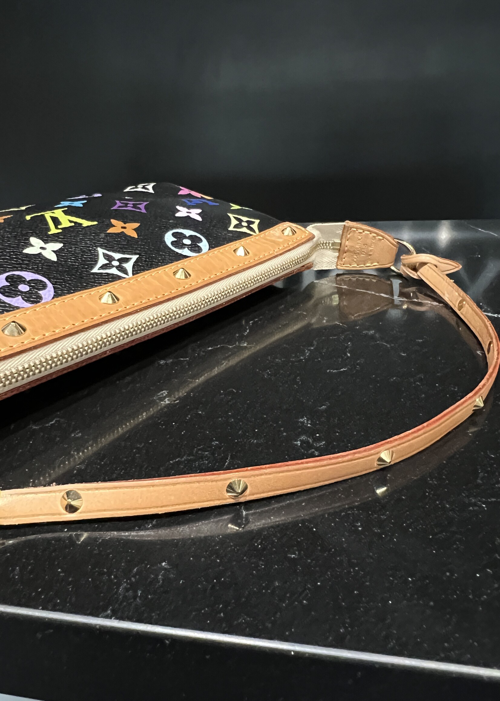 Louis Vuitton SOLD- Louis Vuitton Pochette Accessoires Multicolor Black Vintage