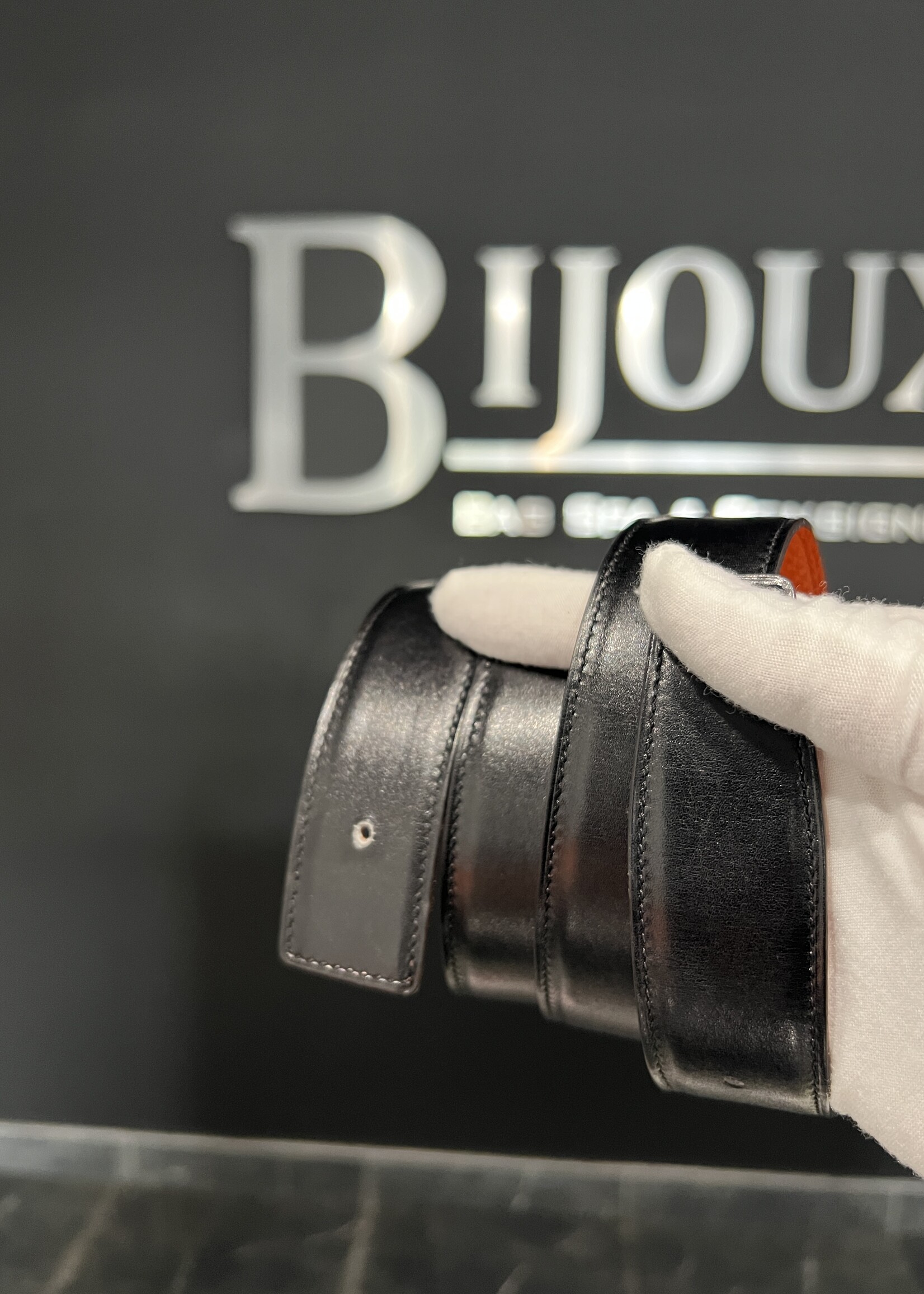 Hermes SOLD- Hermes Box Togo H Belt 90