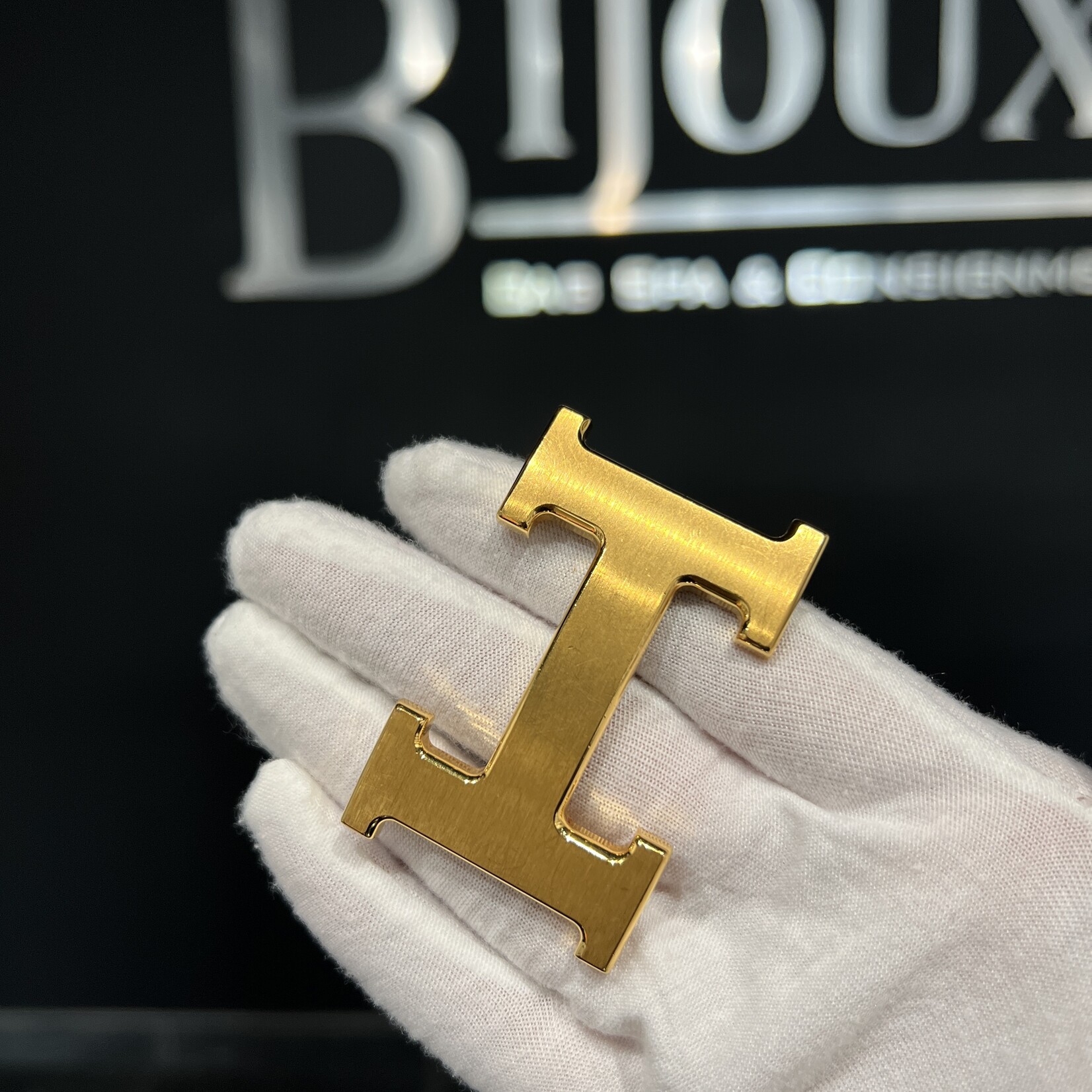 Hermes SOLD- Hermes Box Togo H Belt 90